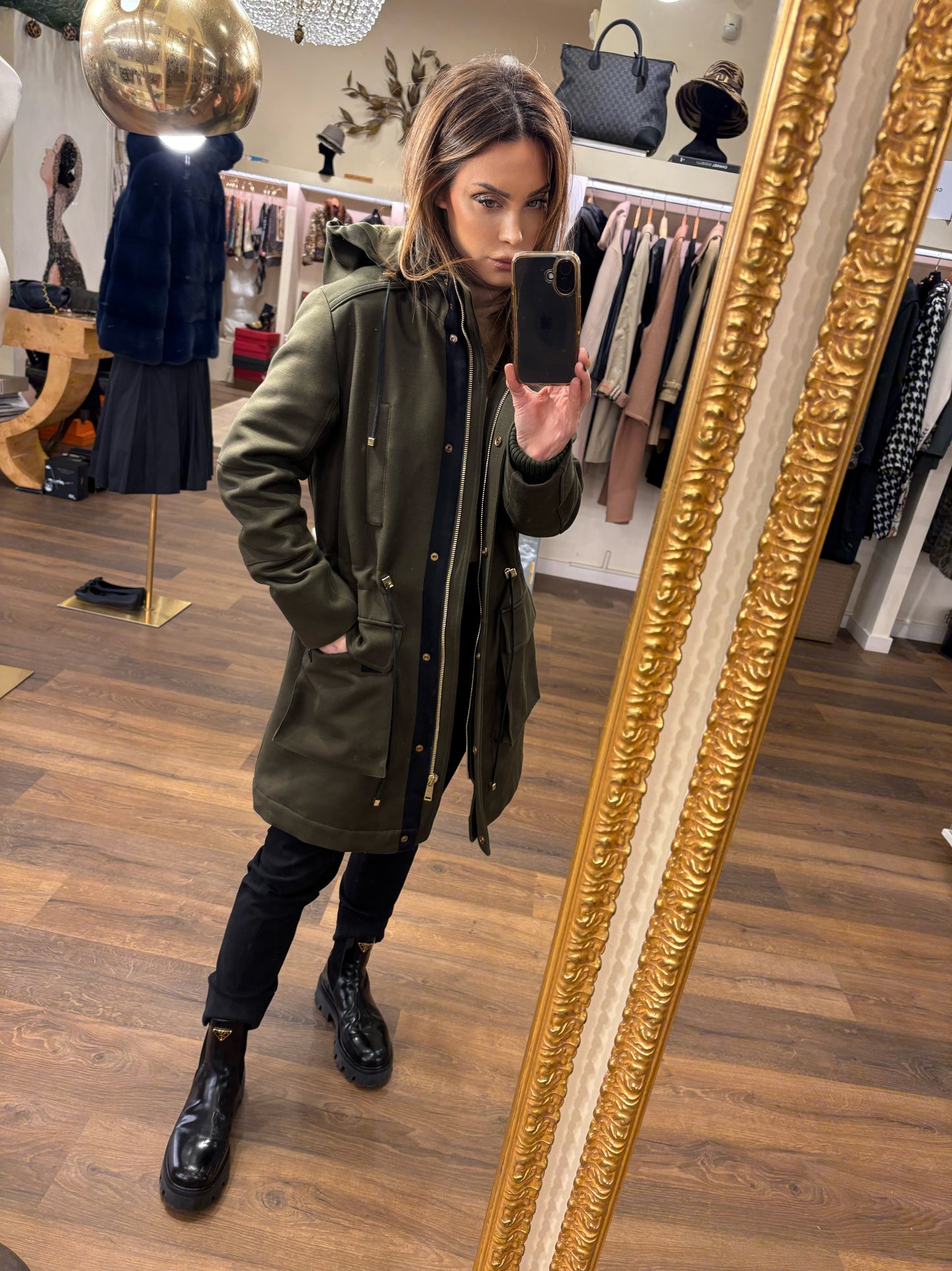 7 For All Mankind parka verde 42