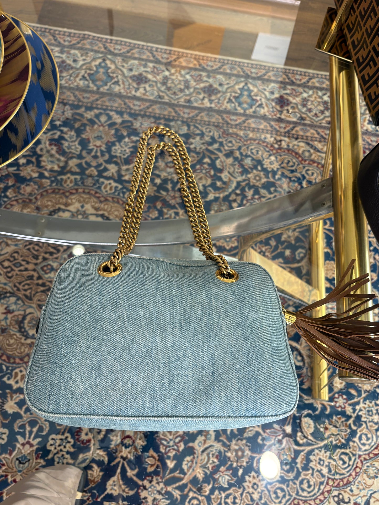 Gucci Soho Bag in denim e nappina pelle