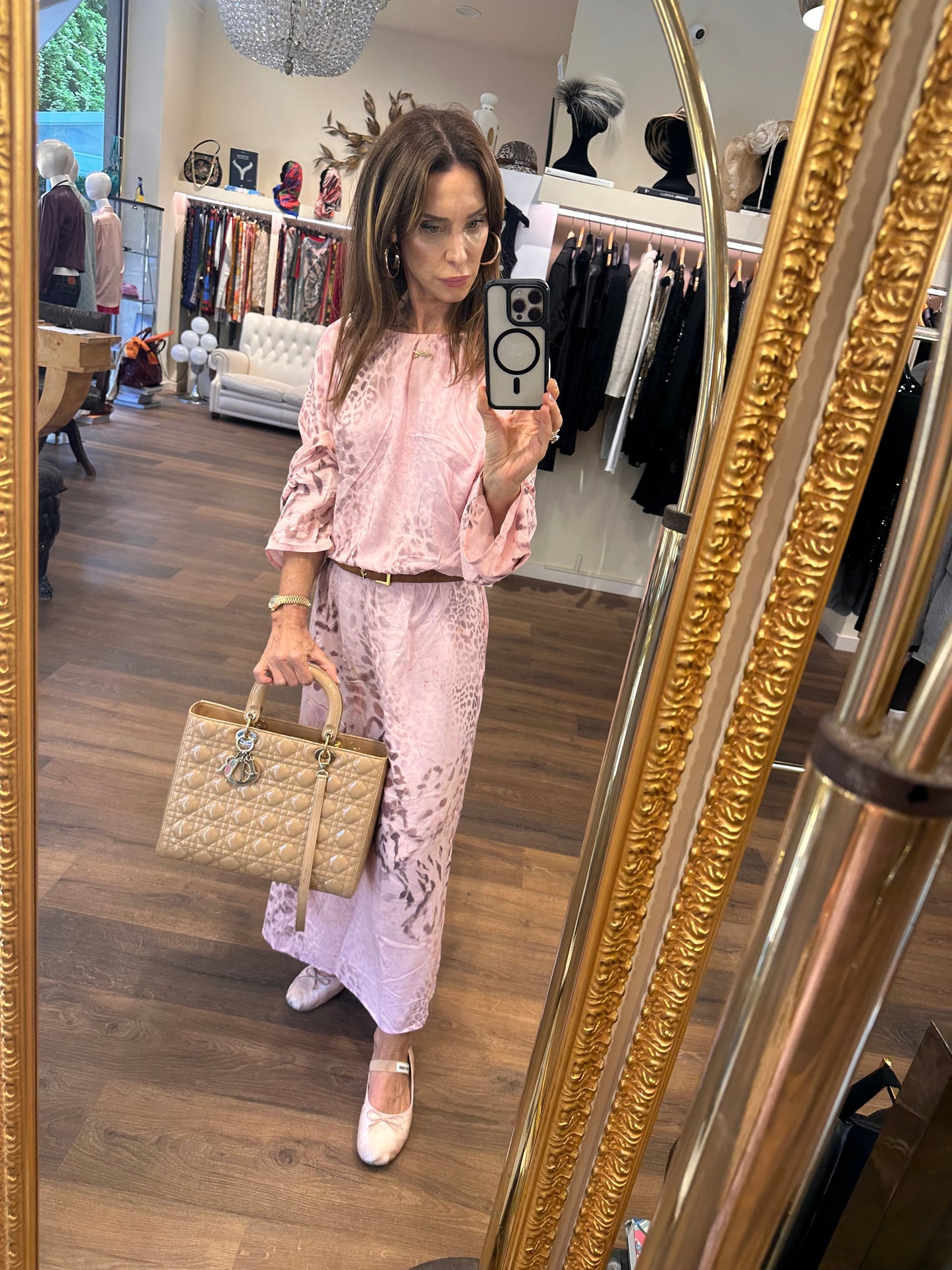 Lady Dior grande pelle cannage lucido