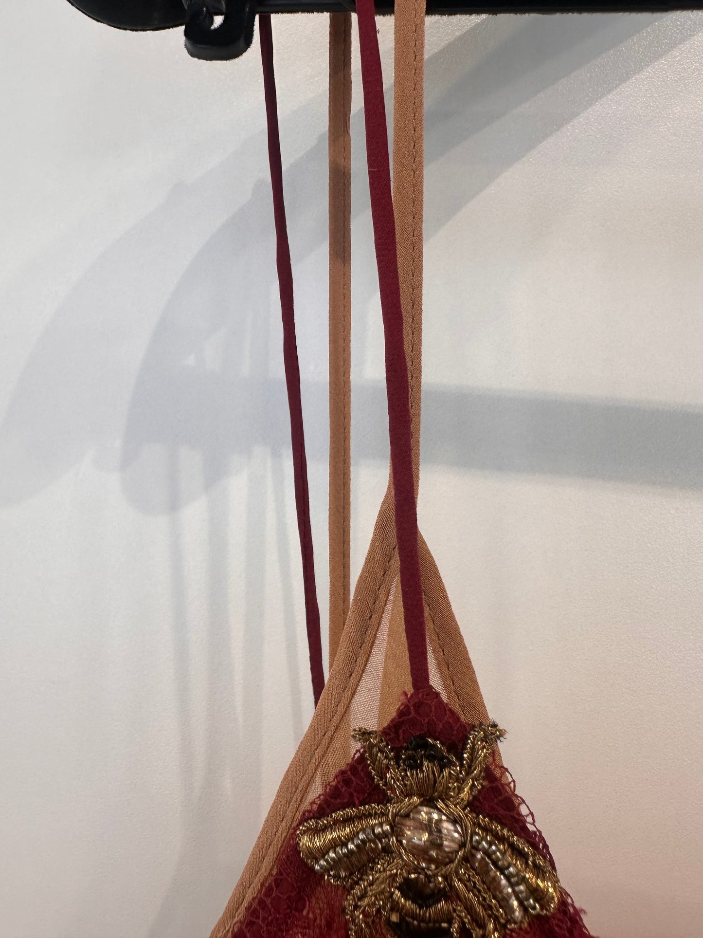 Gucci top in pizzo doppio ( seta ) con ricami