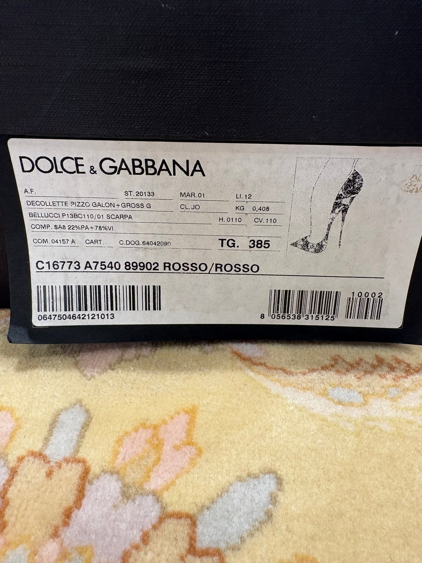 Dolce Gabbana décolleté in pizzo 38.5
