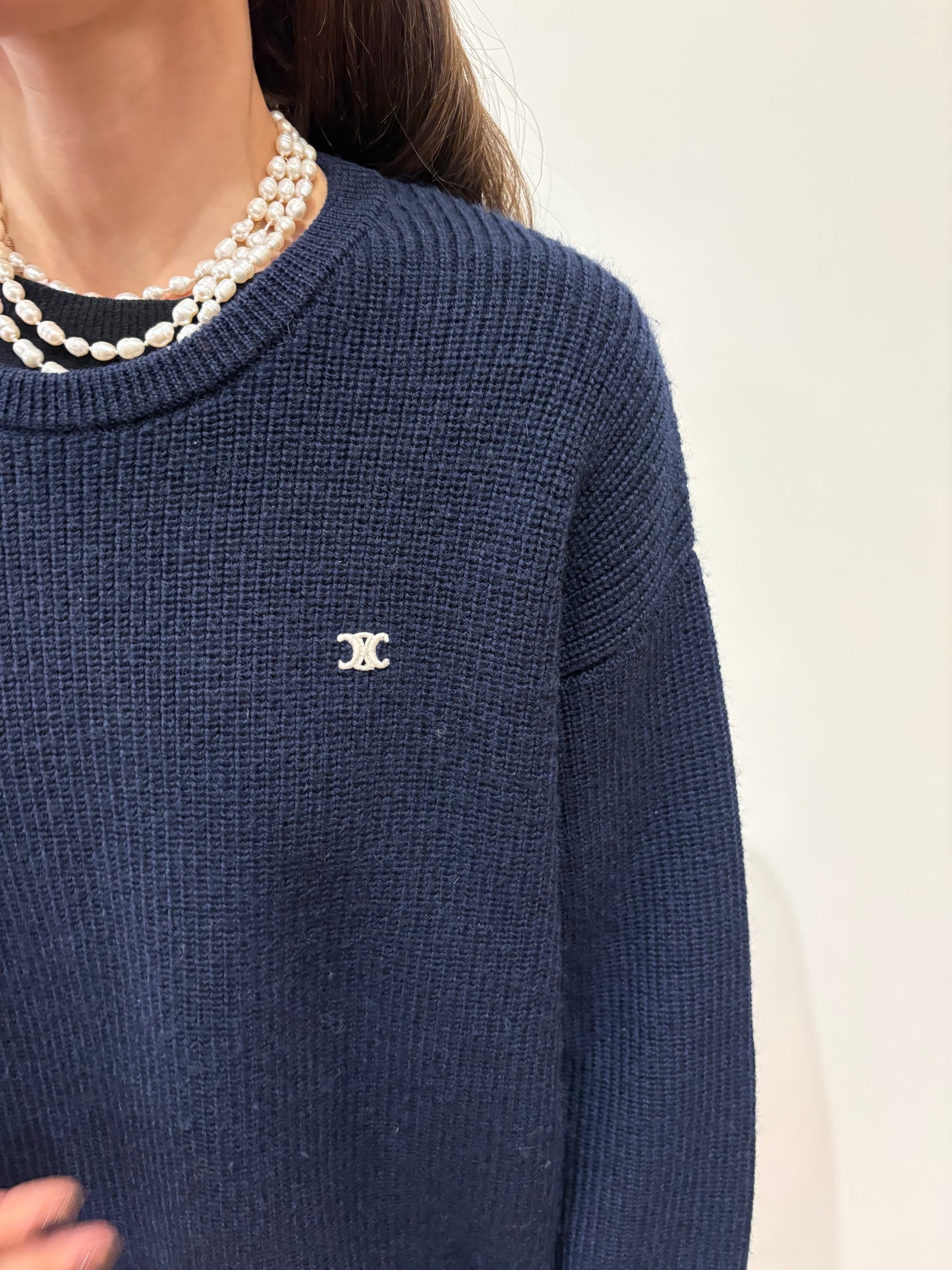 Celine maglione lana blu