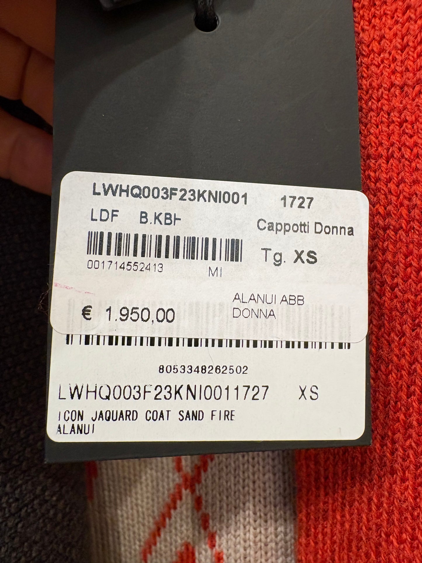 Alanui cardigan Icon jacquard cashmere xs