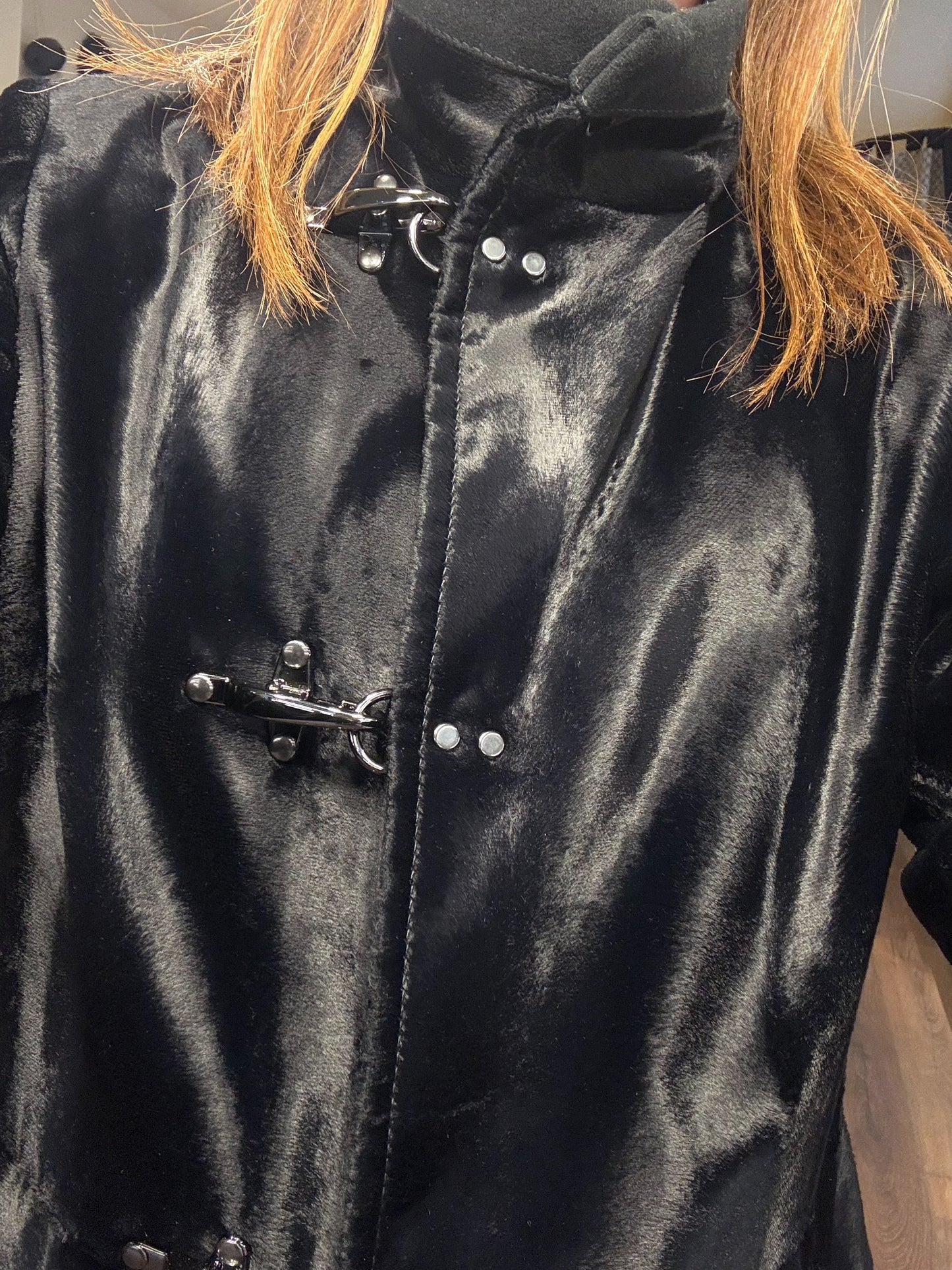 Fay cappotto in velluto ganci silver 42