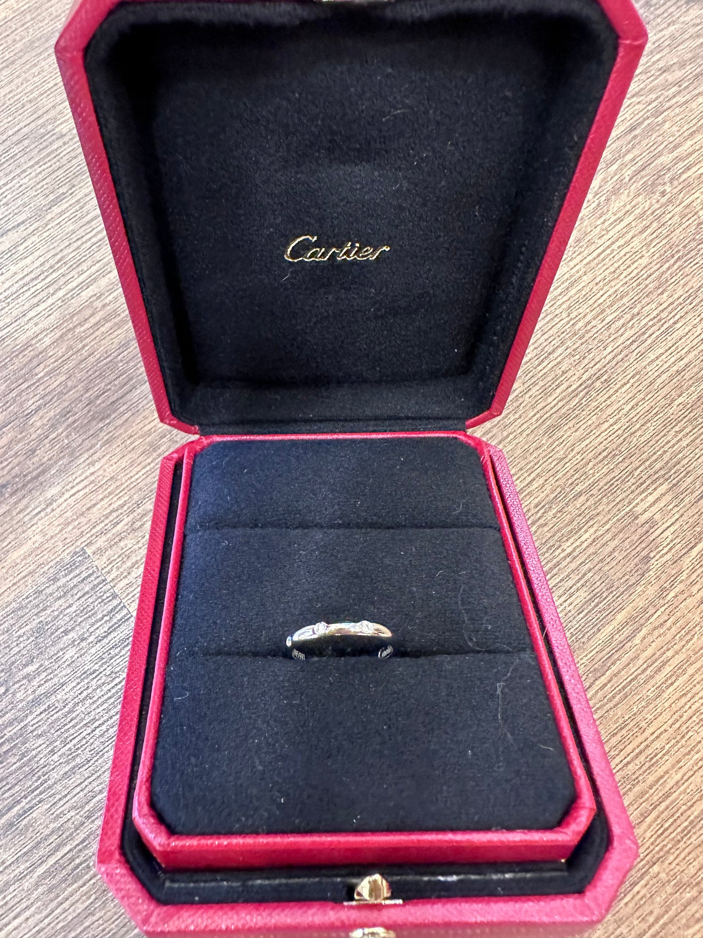 Cartier anello in platino e diamanti mis13