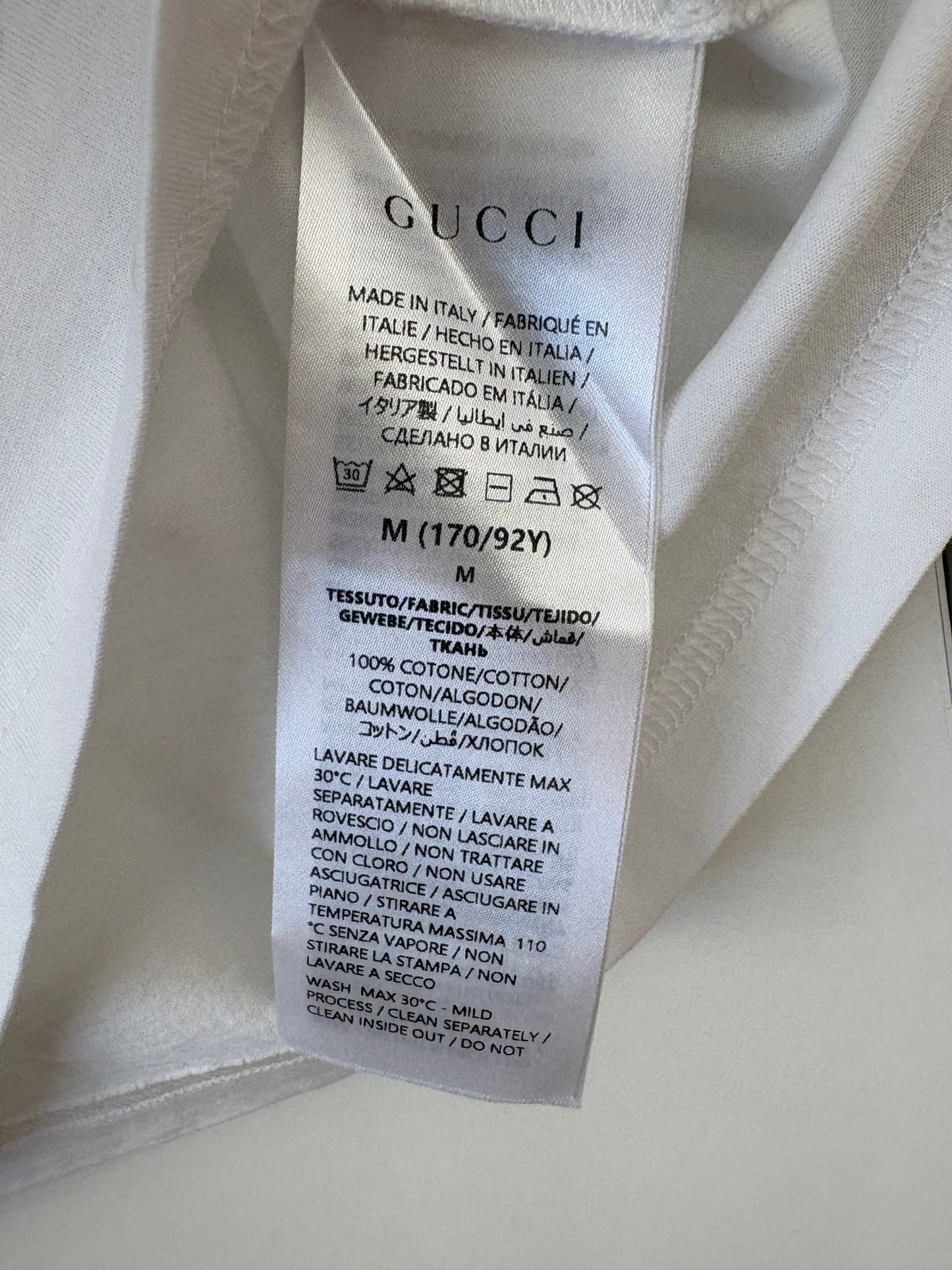 Gucci t-shirt Crop Top "Mykonos" d'Ispirazione Rétro. Nuovo