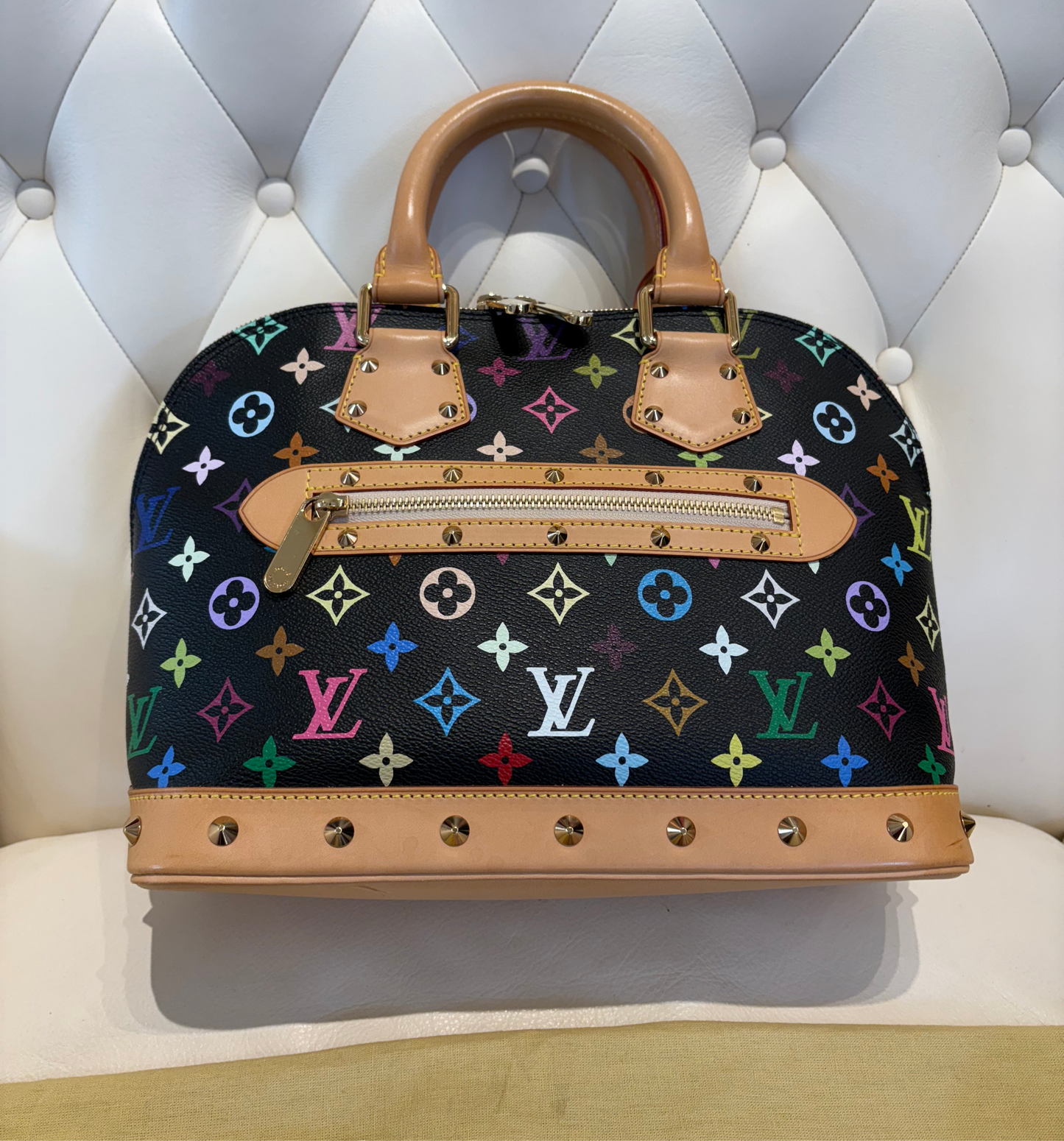 Louis Vuitton Alma tela multicolor noir Murakami