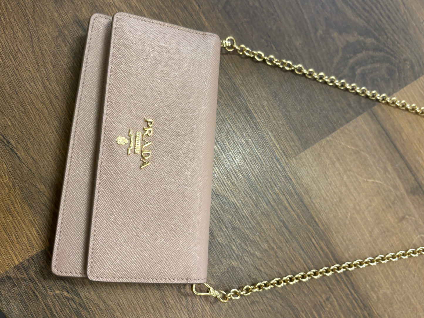 Prada mini Wallet bag pelle saffiano cipria