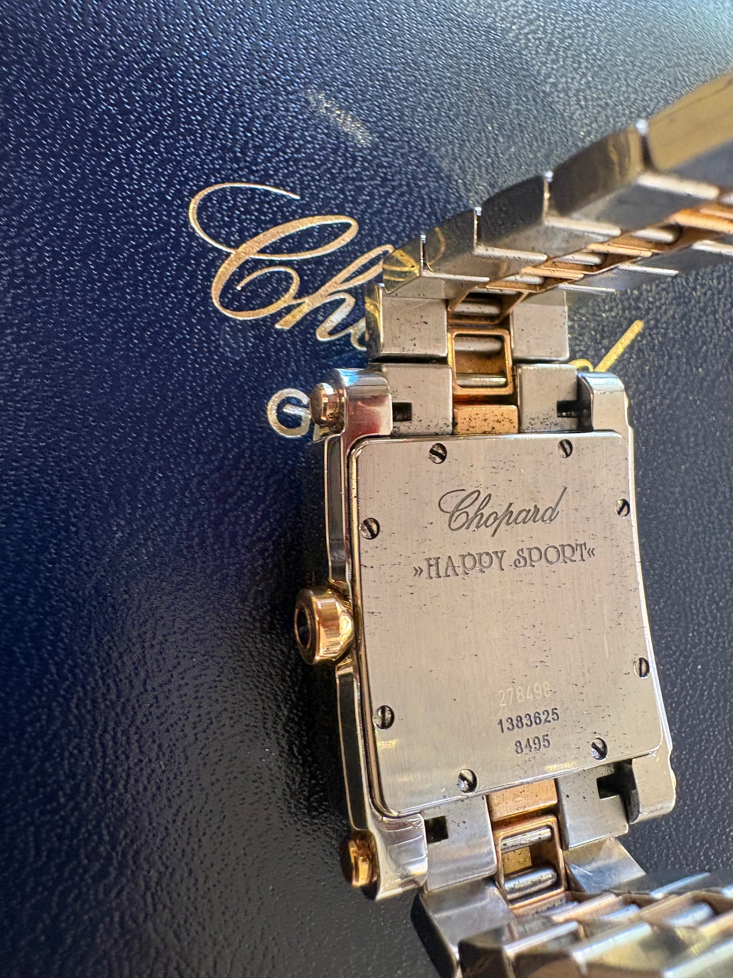 Orologio Chopard Happy Sport Con Diamanti, Acciaio E Oro Rosa 18k