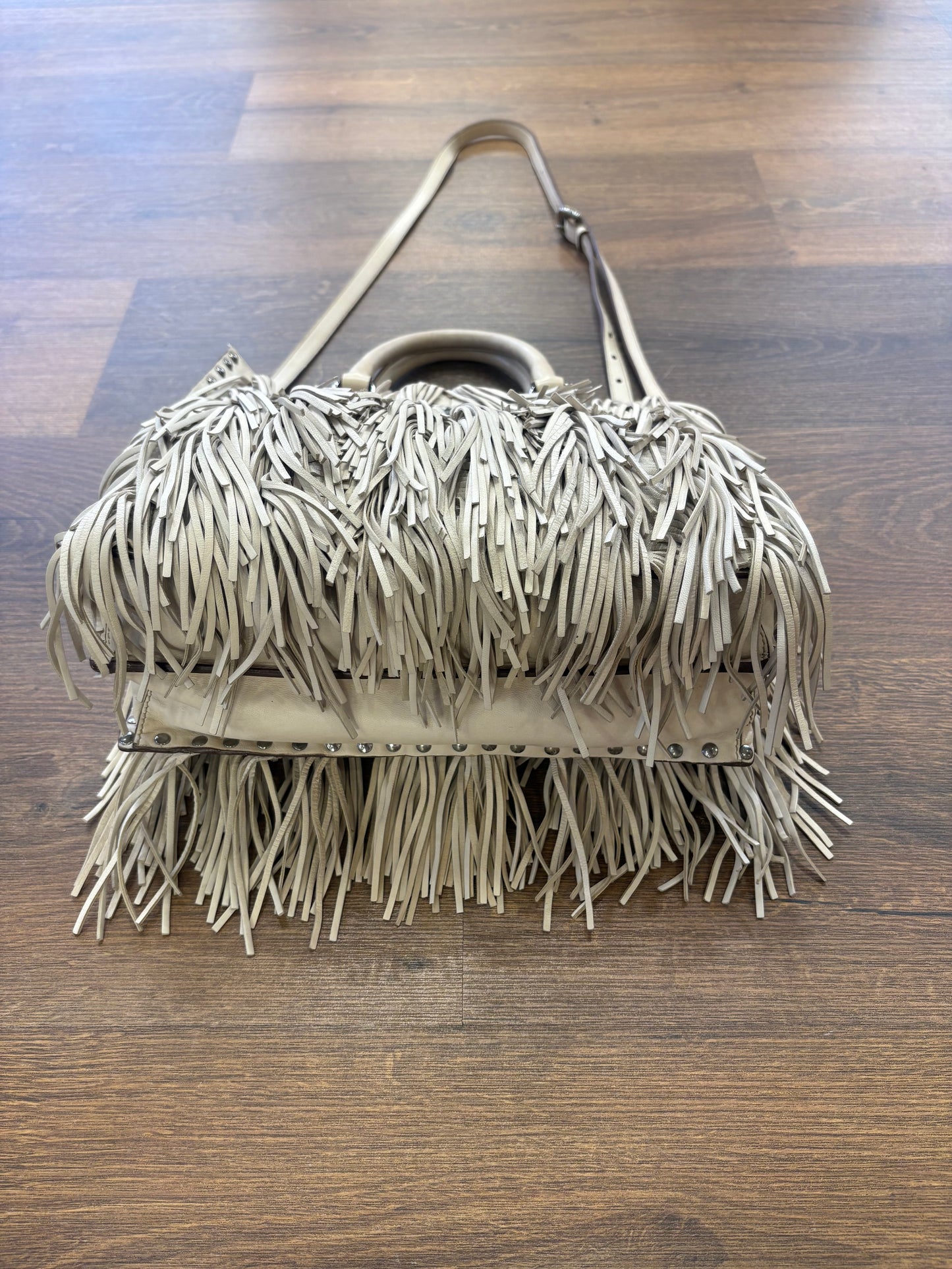 Borsa Prada Cera Nappa Leather Fringe