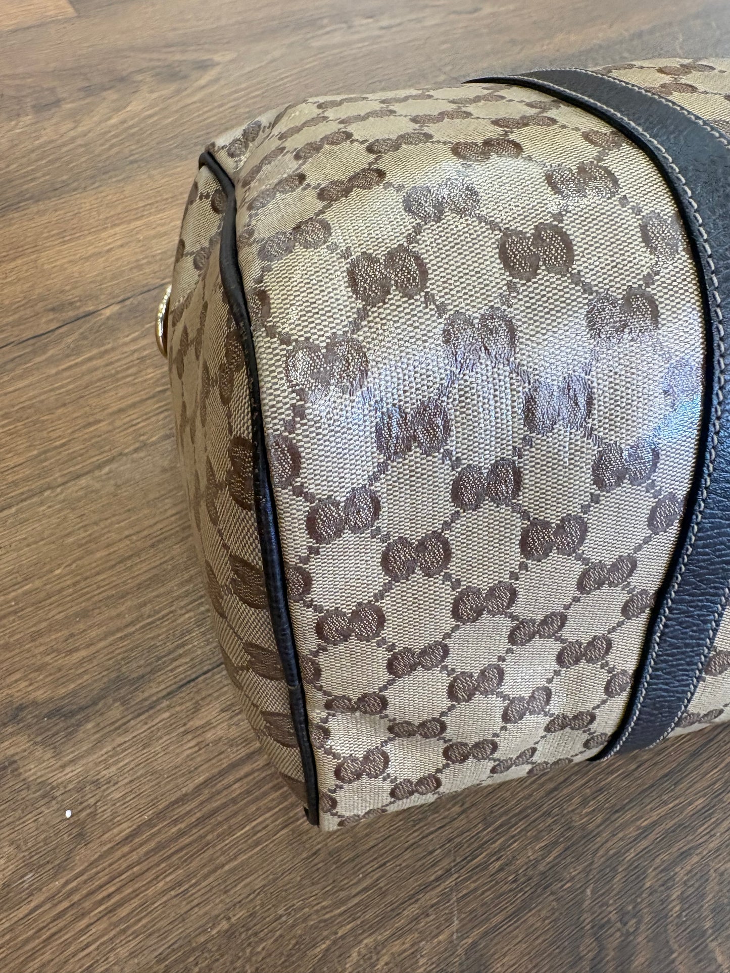 Gucci Bauletto Joy Boston Bag in Tela GG Crystal e Pelle