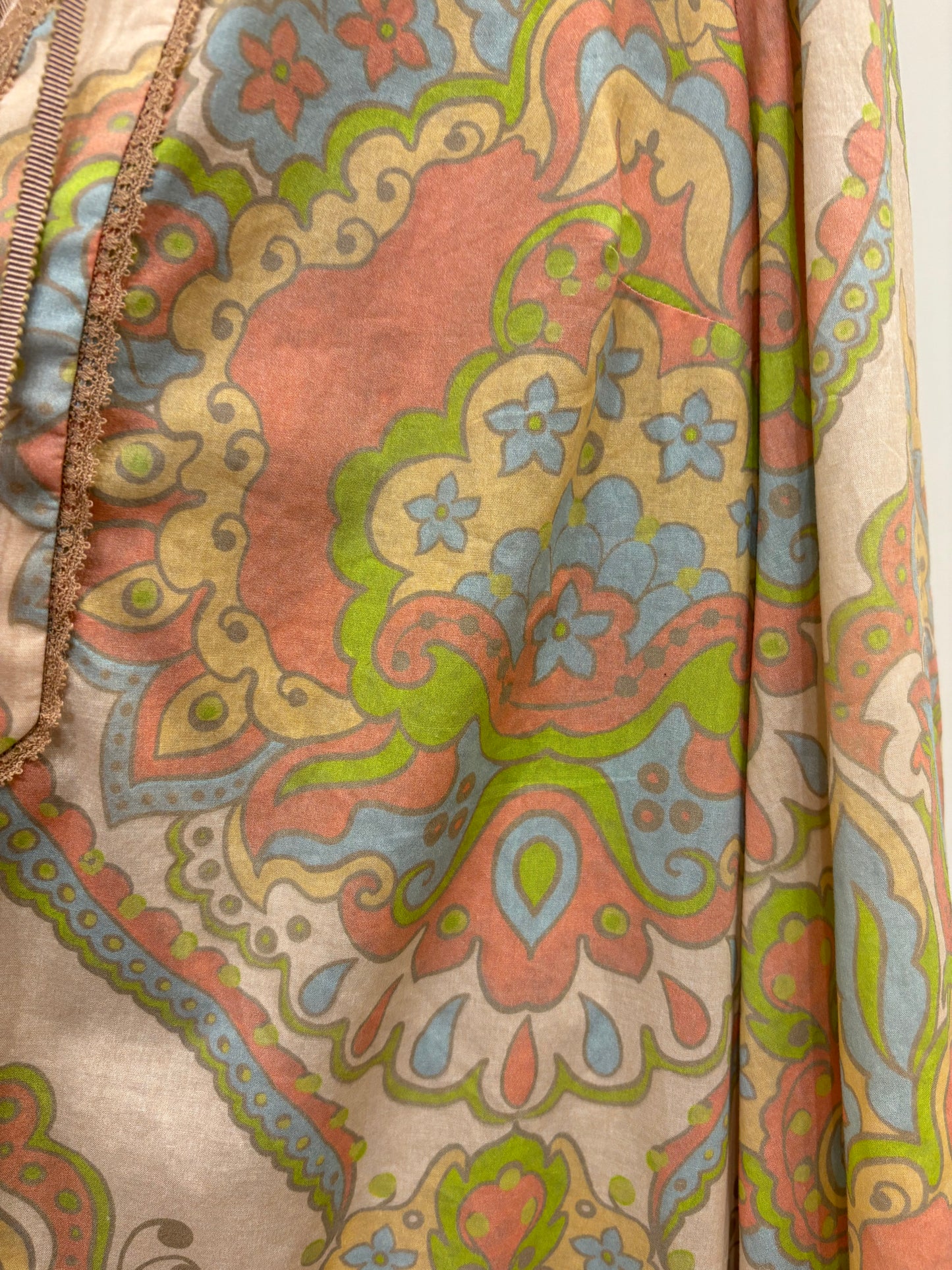 Gucci Kaftano in cotone stampato maniche ampie