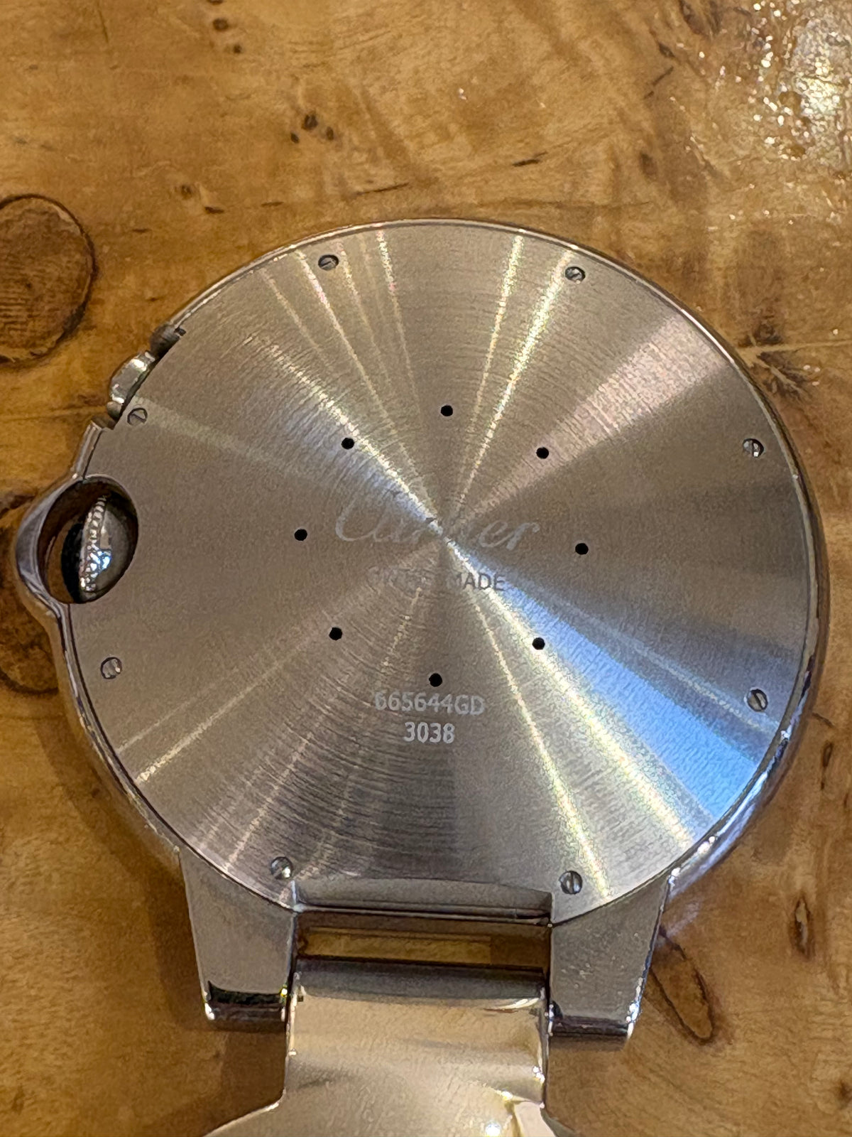 Cartier Orologio Sveglia da Tavolo  Ballon Bleu Ref. 3038 in Acciaio e Palladio