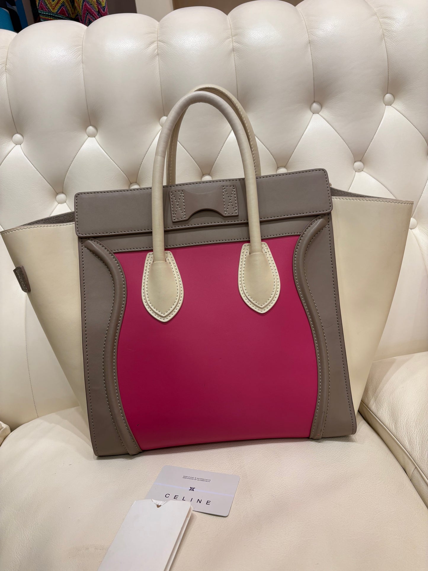 Céline Phantom tricolor in pelle