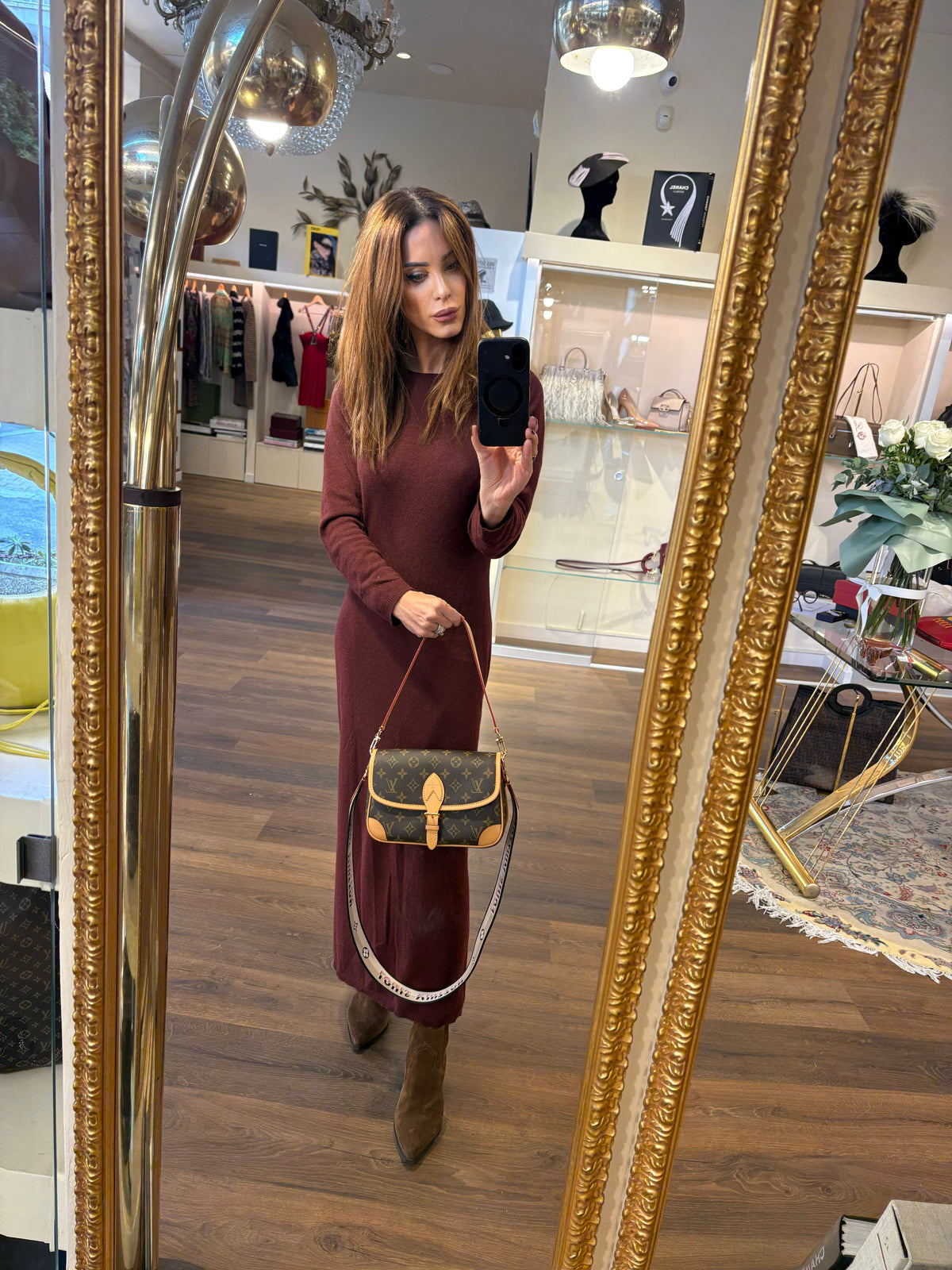 Louis Vuitton Borsa Messenger Diane PM in Tela Monogram con Tracolla Jacquard. Nuovo