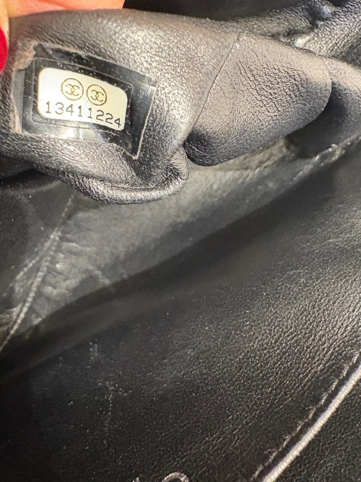 Chanel borsa maxi Jumbo cavier nero metallo silver