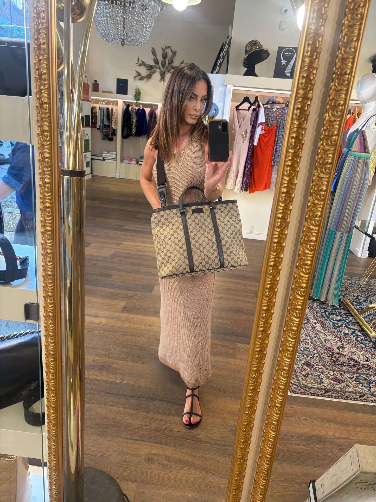 Borsa Tote Gucci Joy Canvas GG Supreme con Tracolla