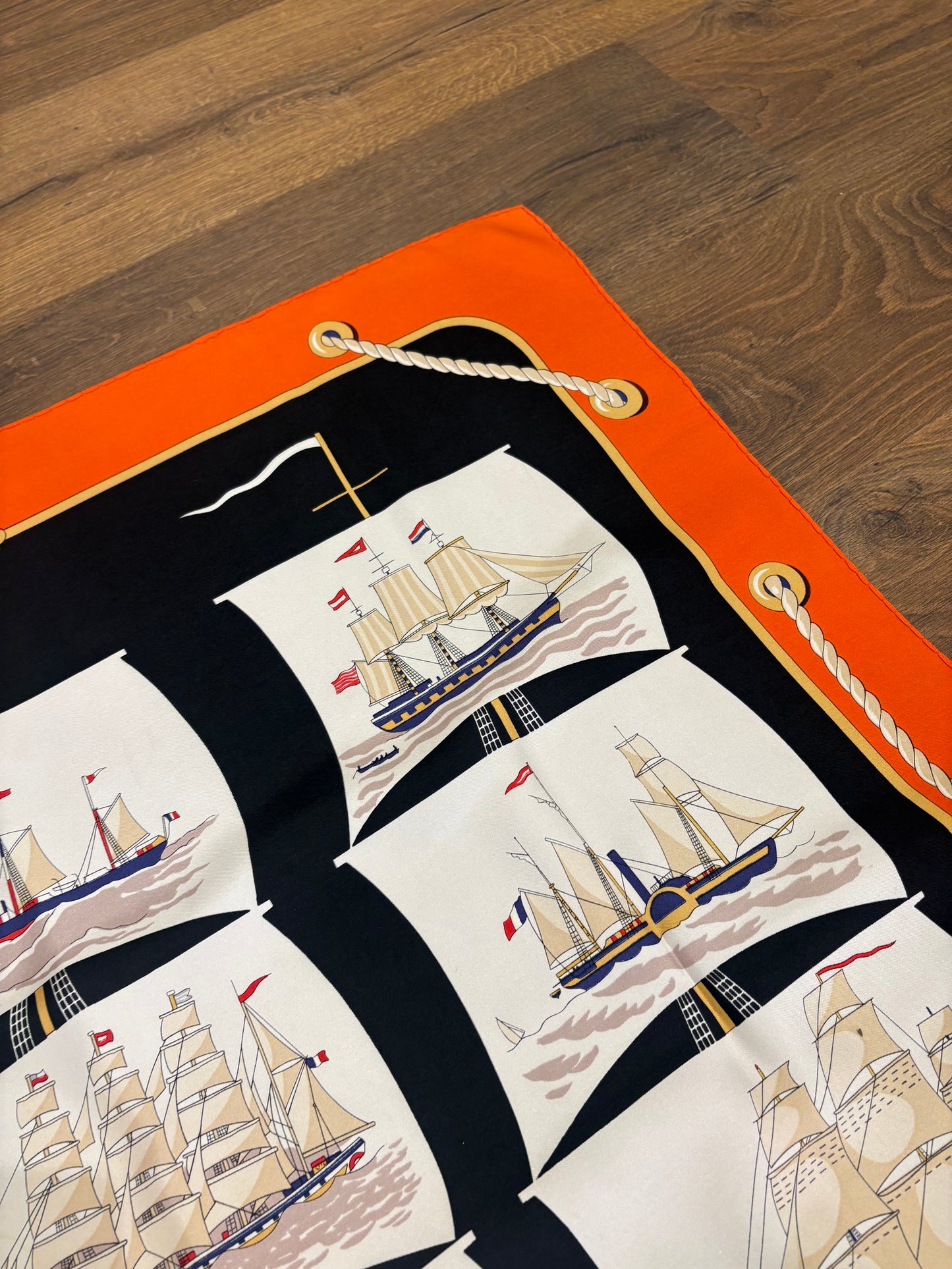 Hermès carre’  seta 90x90 Le Grand Largue