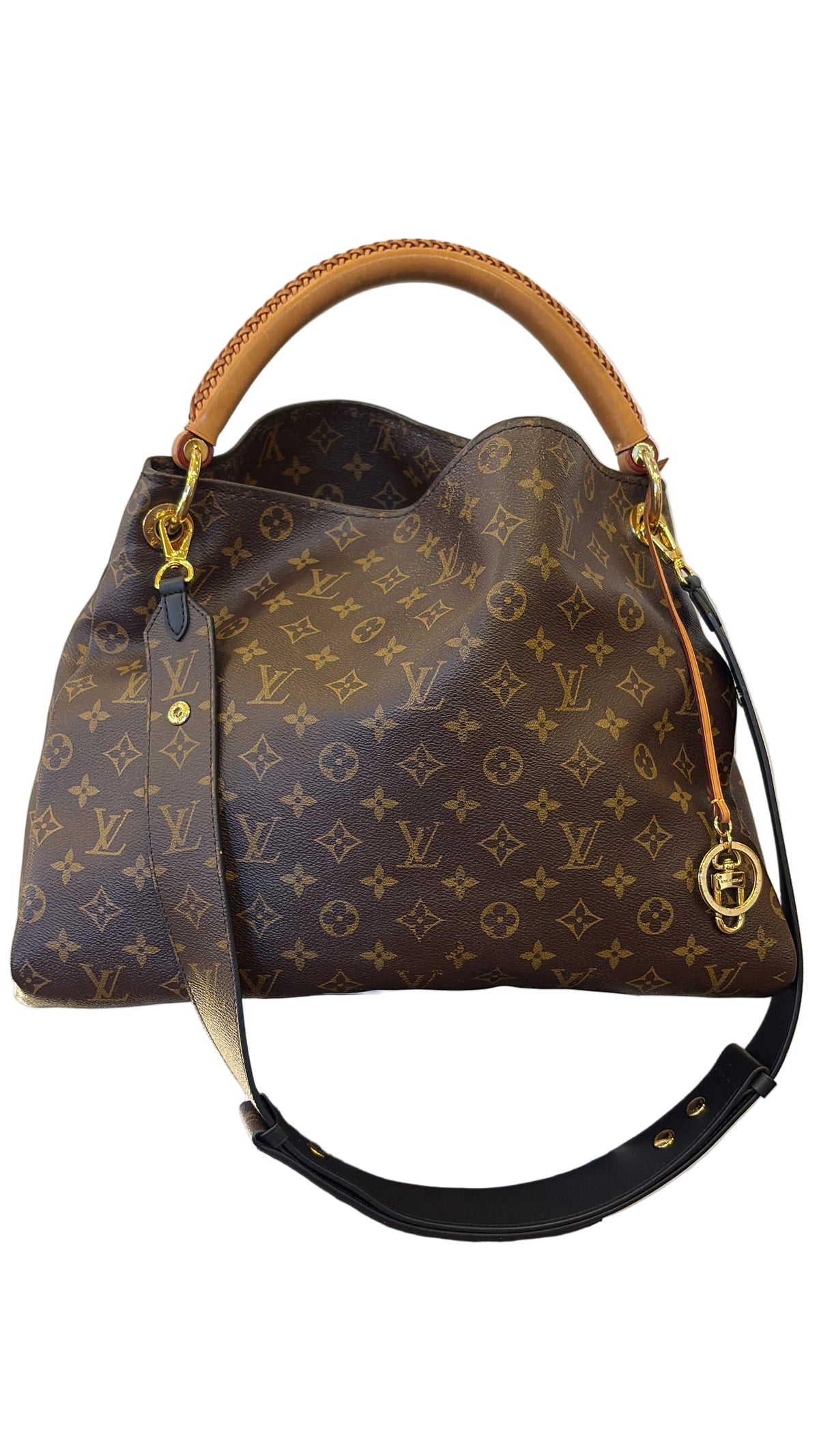 Louis Vuitton Artsy Gm Borsa Hobo in tela monogram e pelle più tracolla aggiuntiva inclusa