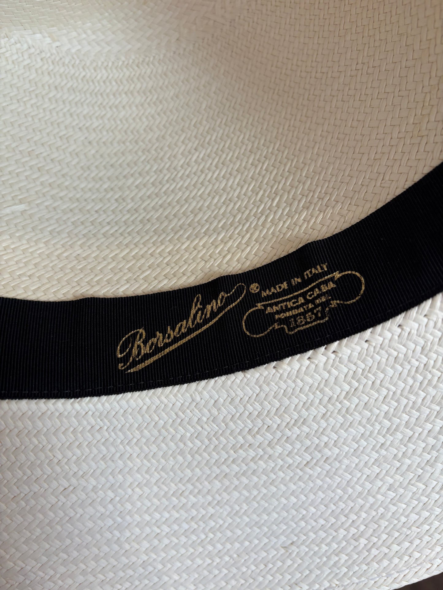 Borsalino cappello Claudette Panama fine tesa larga