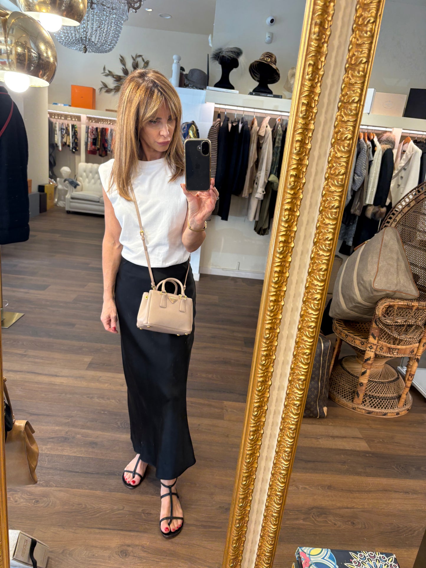 Prada mini galleria pelle  saffiano cipria nuova