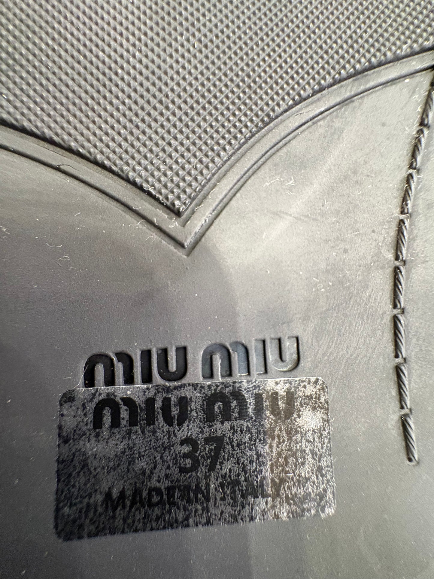 Miu Miu Mocassini Penny  in Pelle Spazzolata Bicolore Bianco e Nero N.37 (Nuovi con Box)