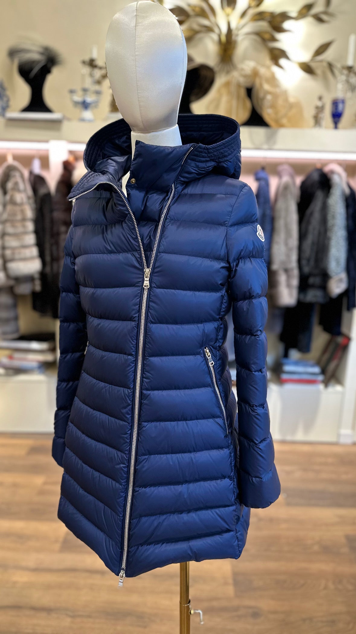 Moncler  piumino azzurro 14 anni 38/40 donna