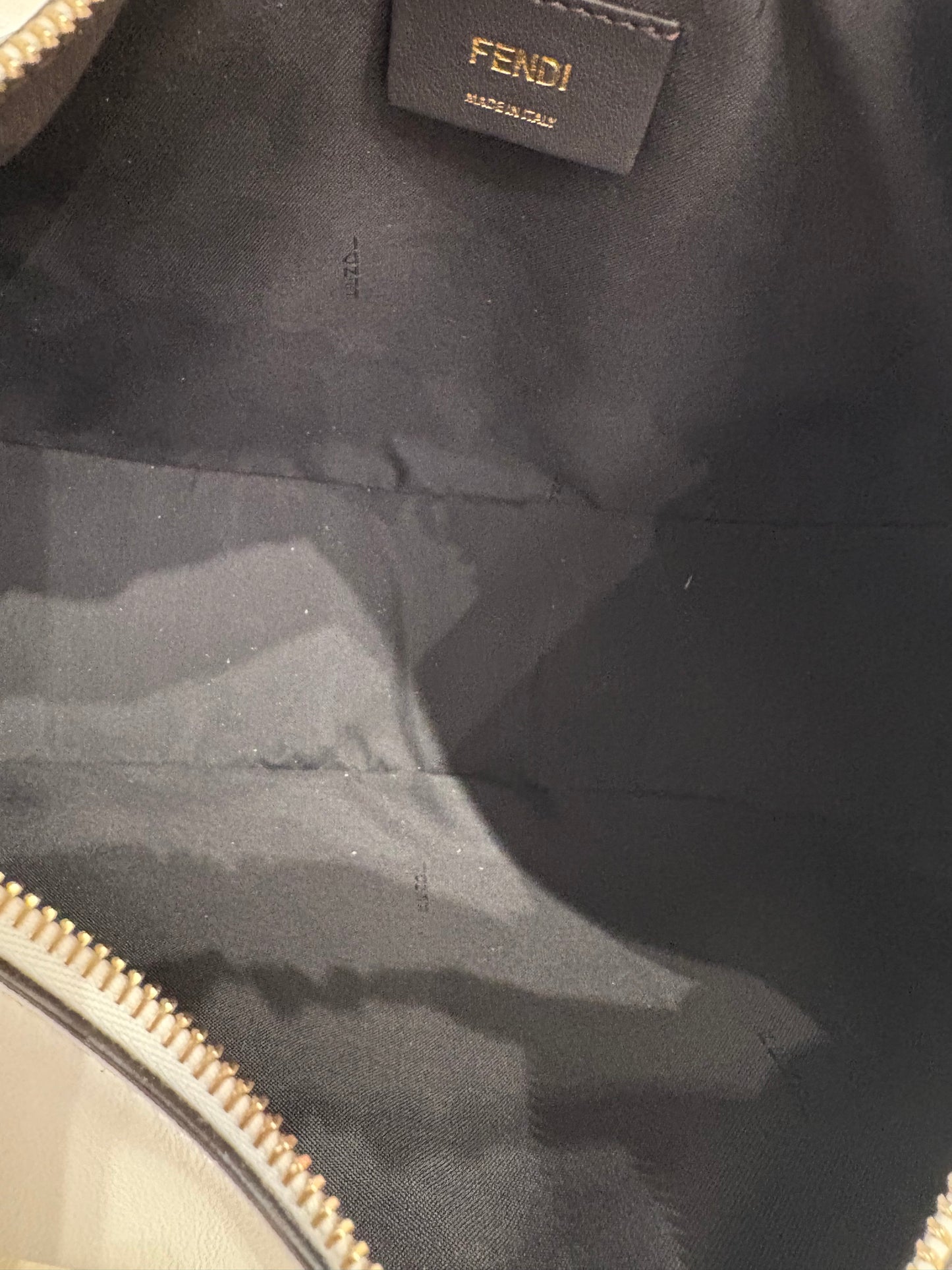 Fendigraphy hobo bag in pelle bianca