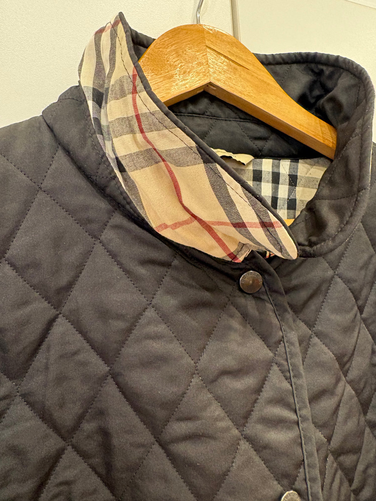 Burberry piumino mezzo peso tecnico imbottito interno check 46