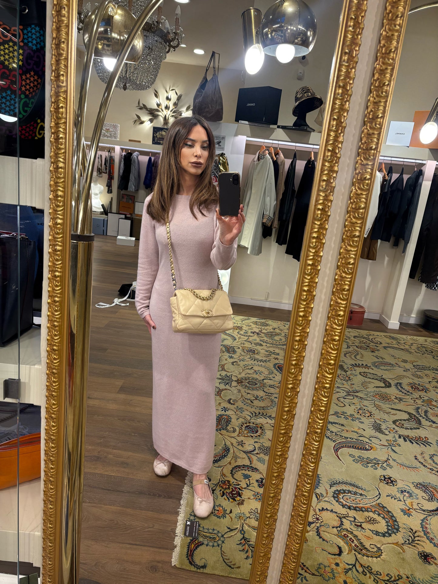 Borsa Chanel 19 Small – Pelle di Agnello Beige con Hardware Mixed Metal