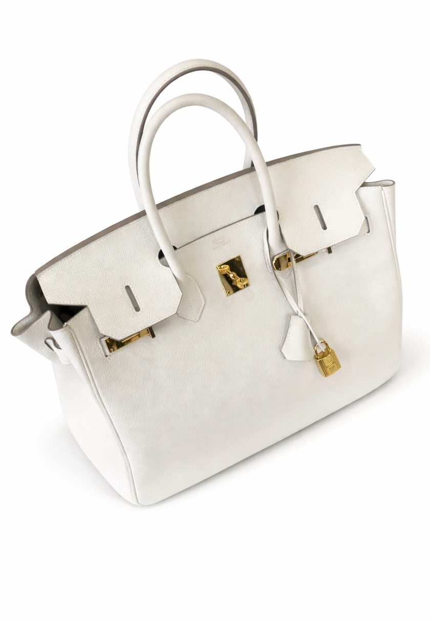 Hermès Birkin 35 colore Craie hardware  gold