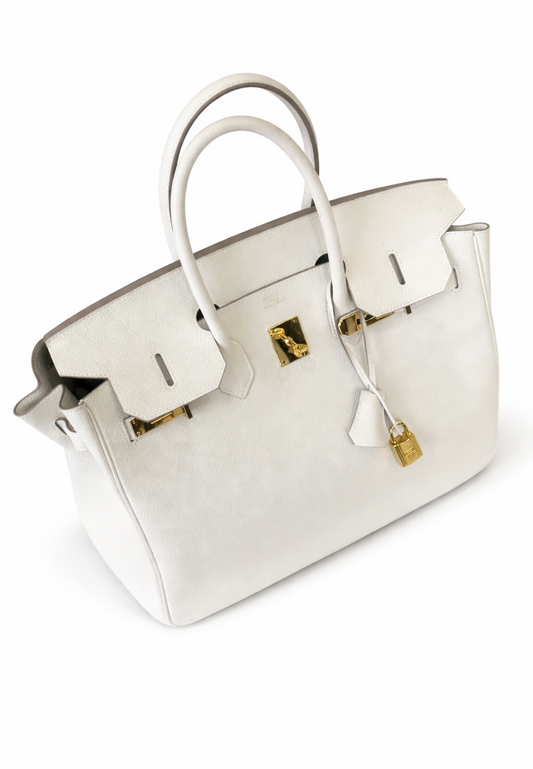 Hermès Birkin 35 colore Craie hardware  gold