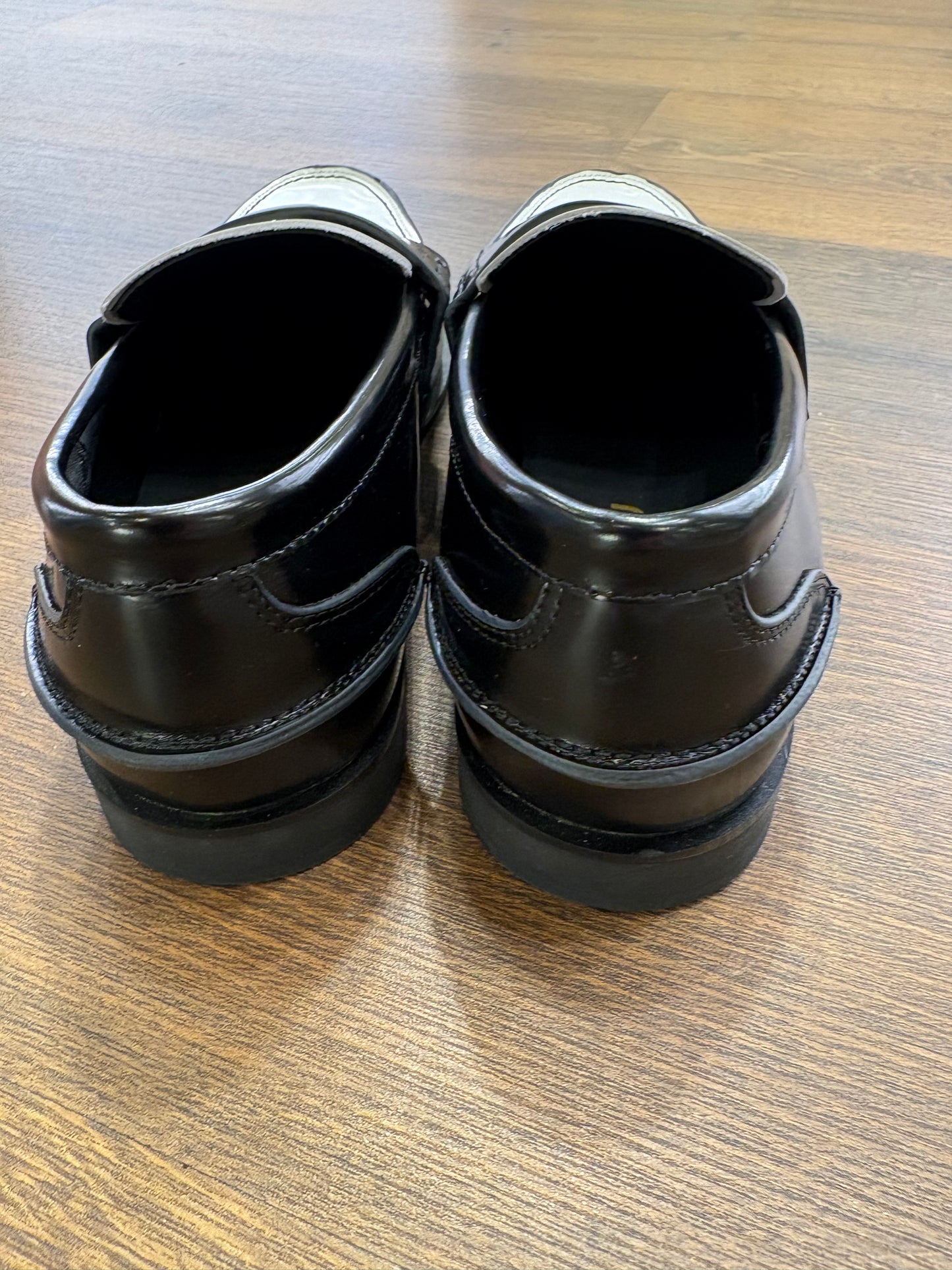 Miu Miu Mocassini Penny  in Pelle Spazzolata Bicolore Bianco e Nero N.37 (Nuovi con Box)