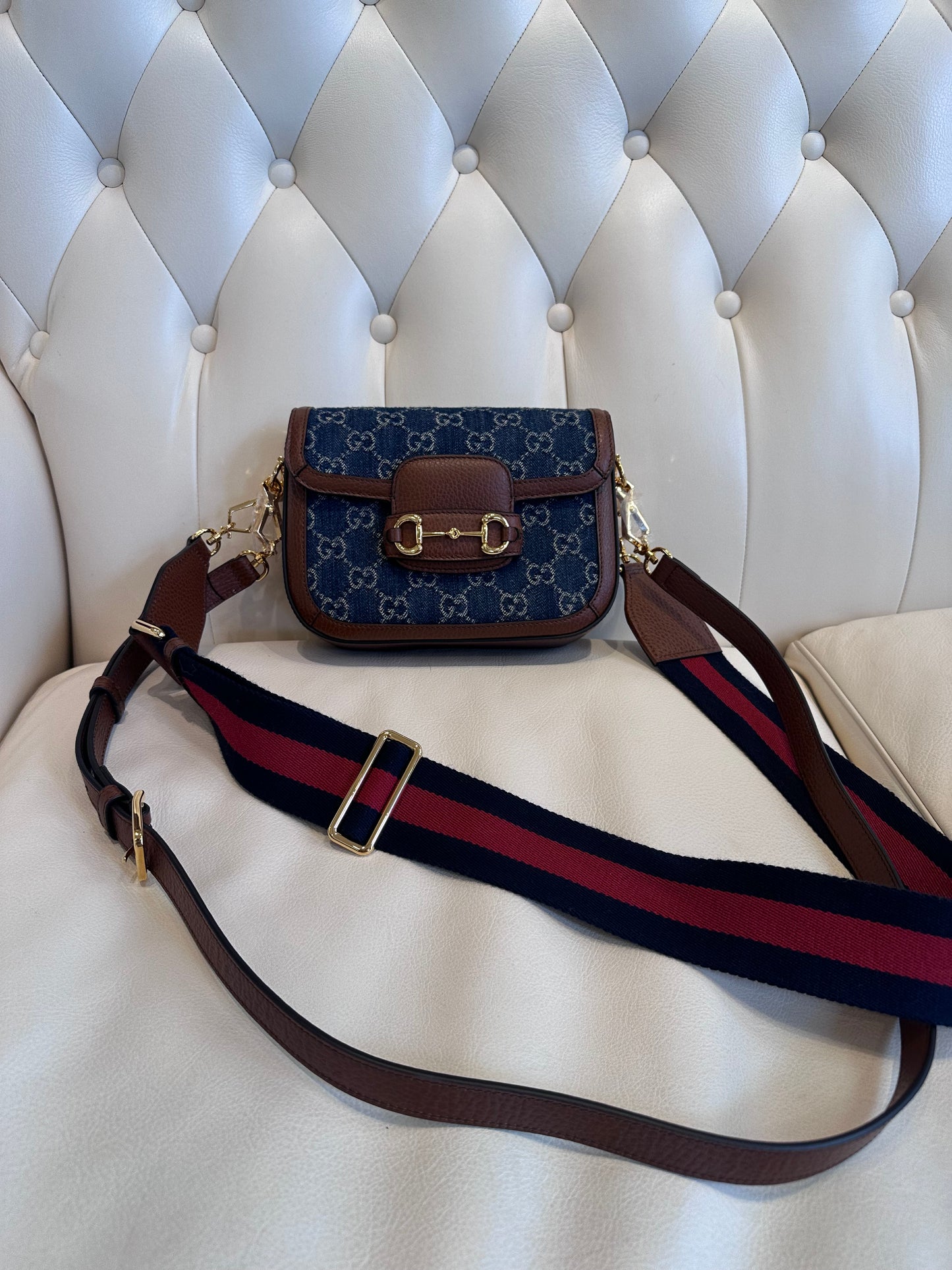 Gucci mini borsa denim 1955 nuova