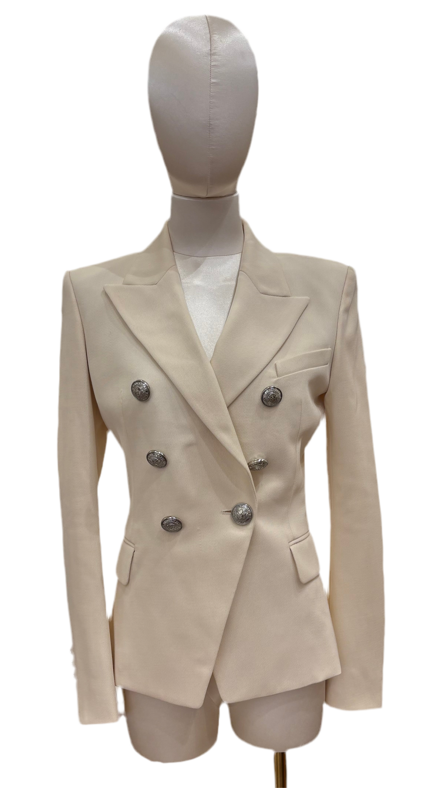 Balmain blazer doppio petto lana