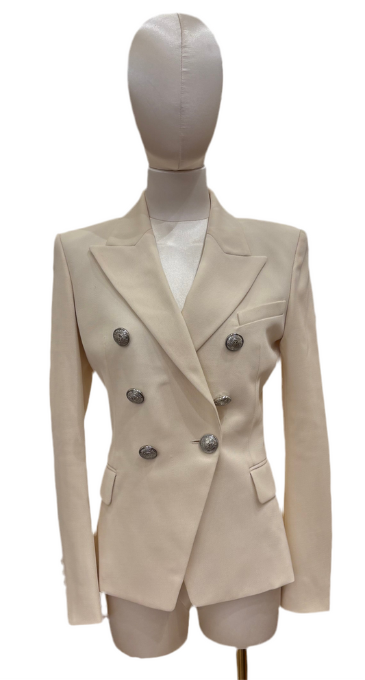 Balmain blazer doppio petto lana