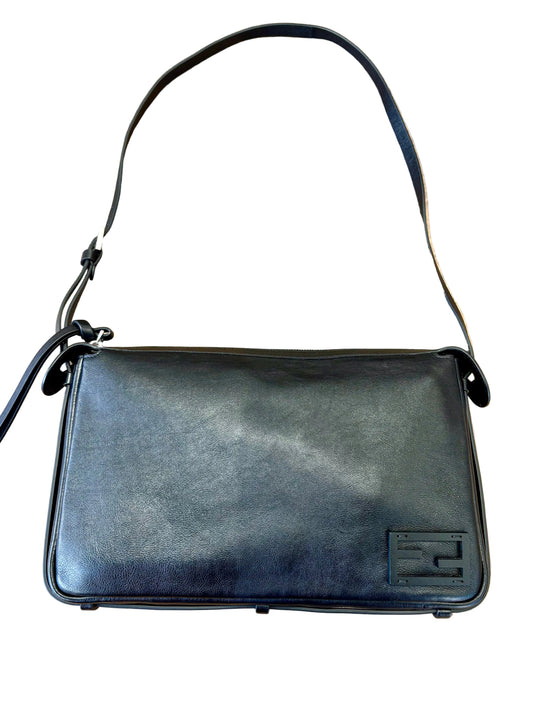 Fendi Simply borsa in pelle nera con tracolla