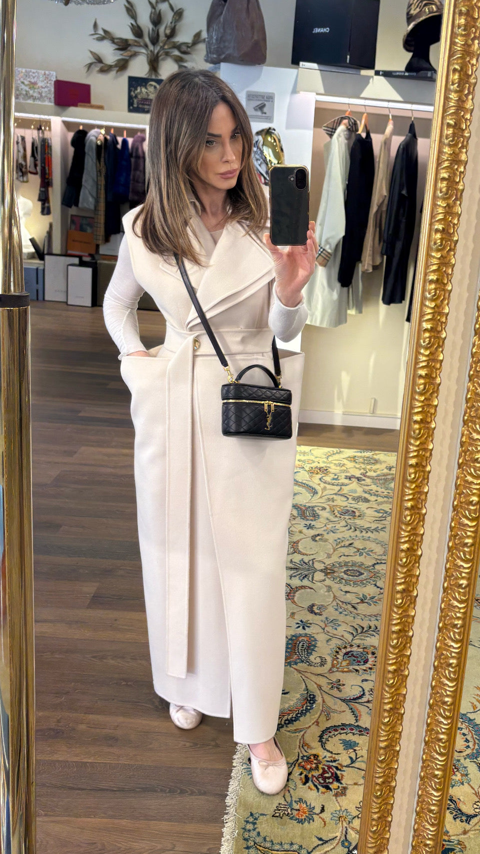 YSL GABY VANITY IN PELLE DI AGNELLO NERO. NUOVA