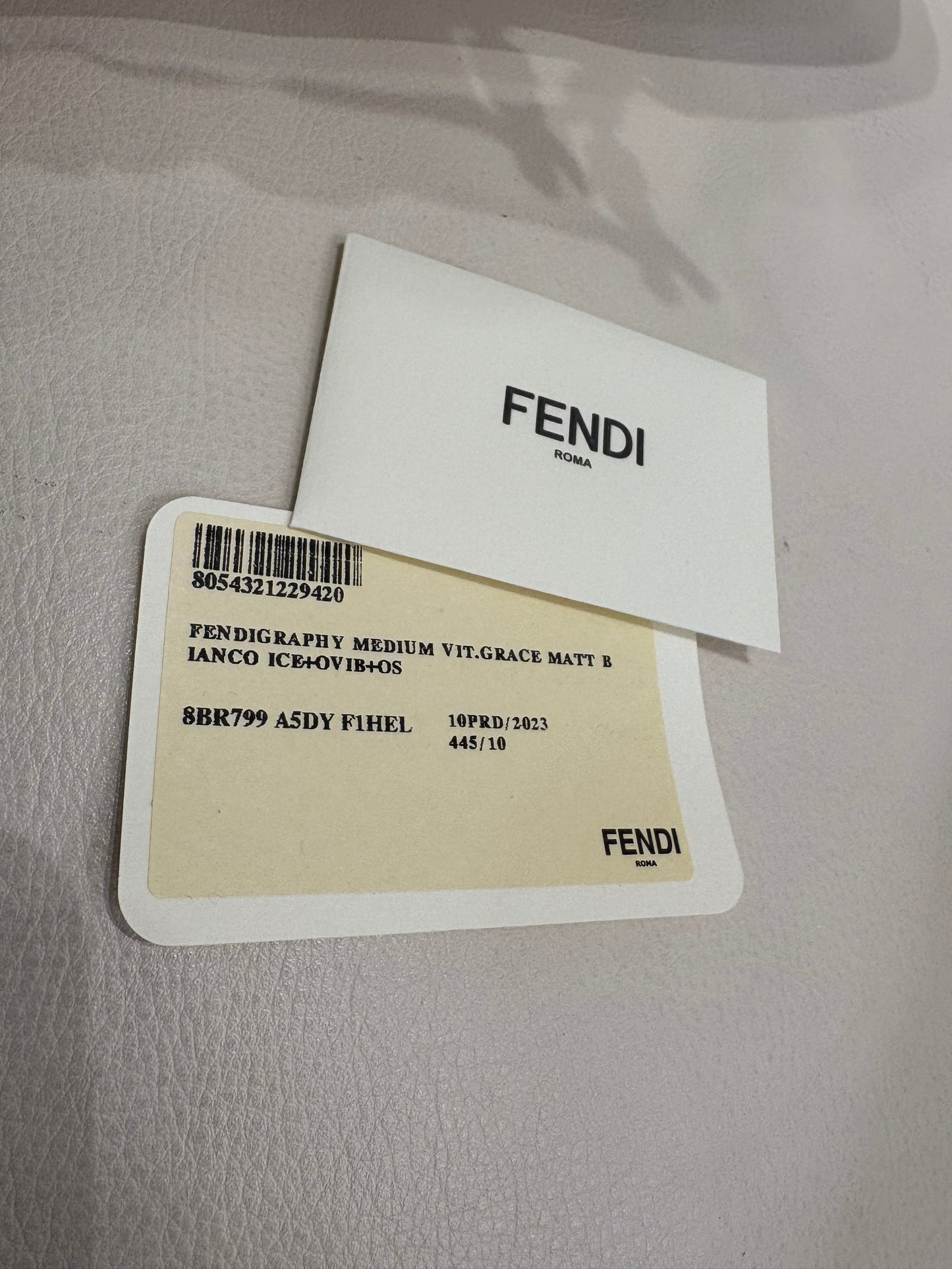 Fendigraphy hobo bag in pelle bianca