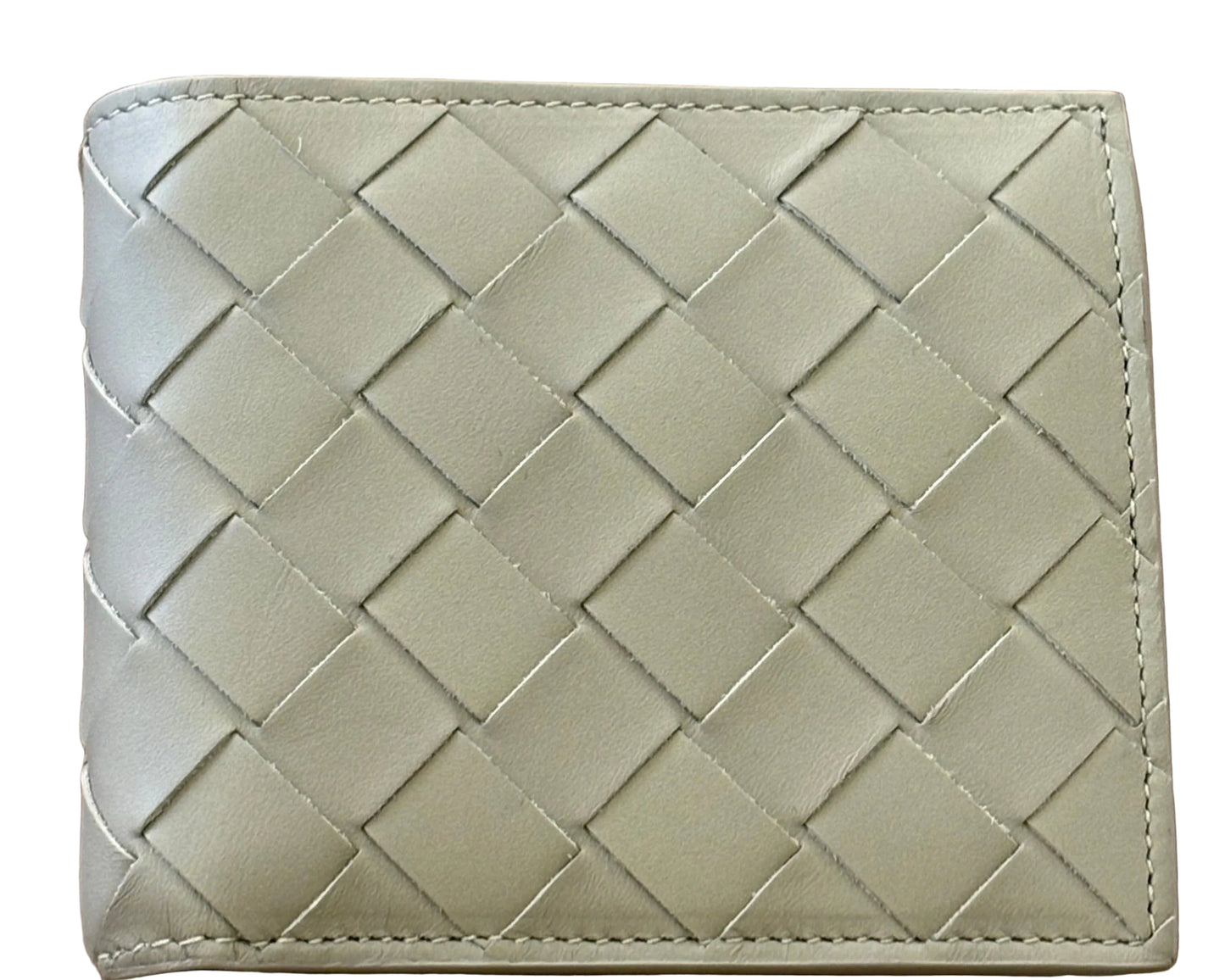 Bottega Veneta portafoglio da uomo in pelle intrecciata . Nuovo
