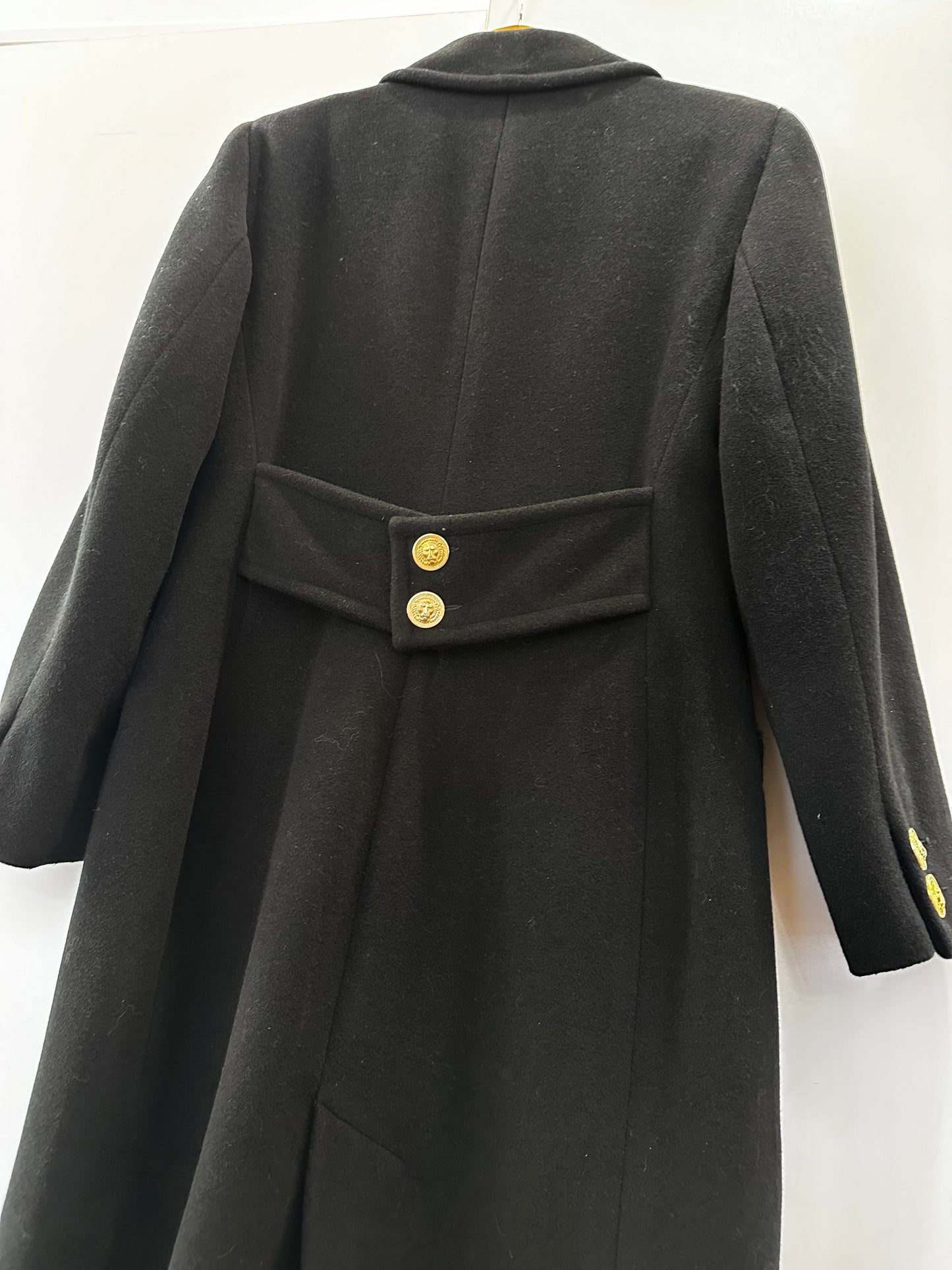 Versus Gianni Versace cappotto in lana doppio petto nero