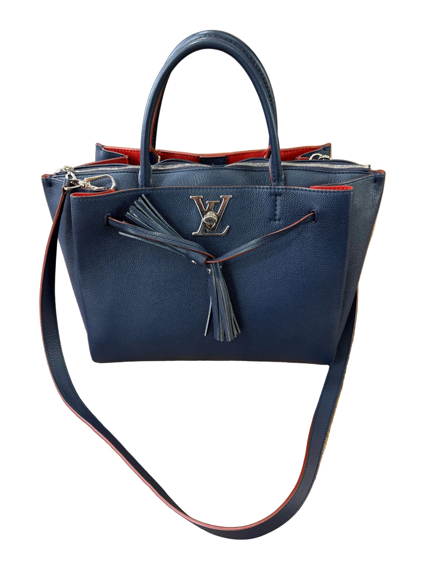 Louis Vuitton LockMe To in pelle azzurra