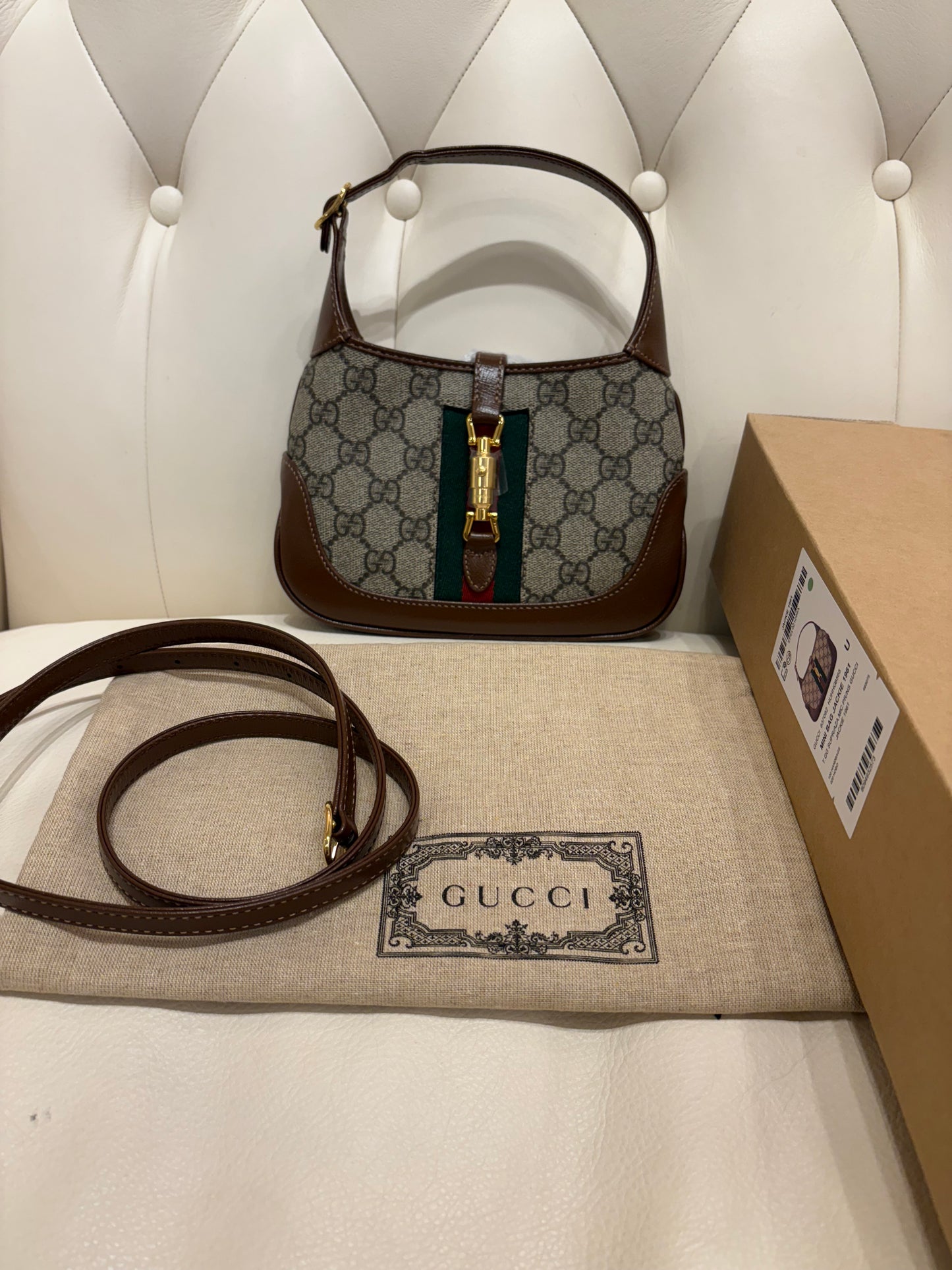 Gucci Jackie 1961 mini in canvas GG nuova