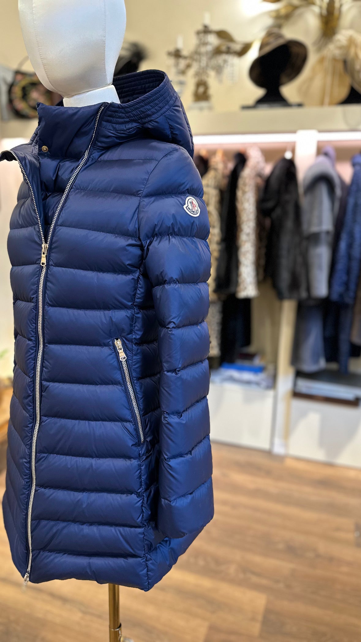 Moncler  piumino azzurro 14 anni 38/40 donna