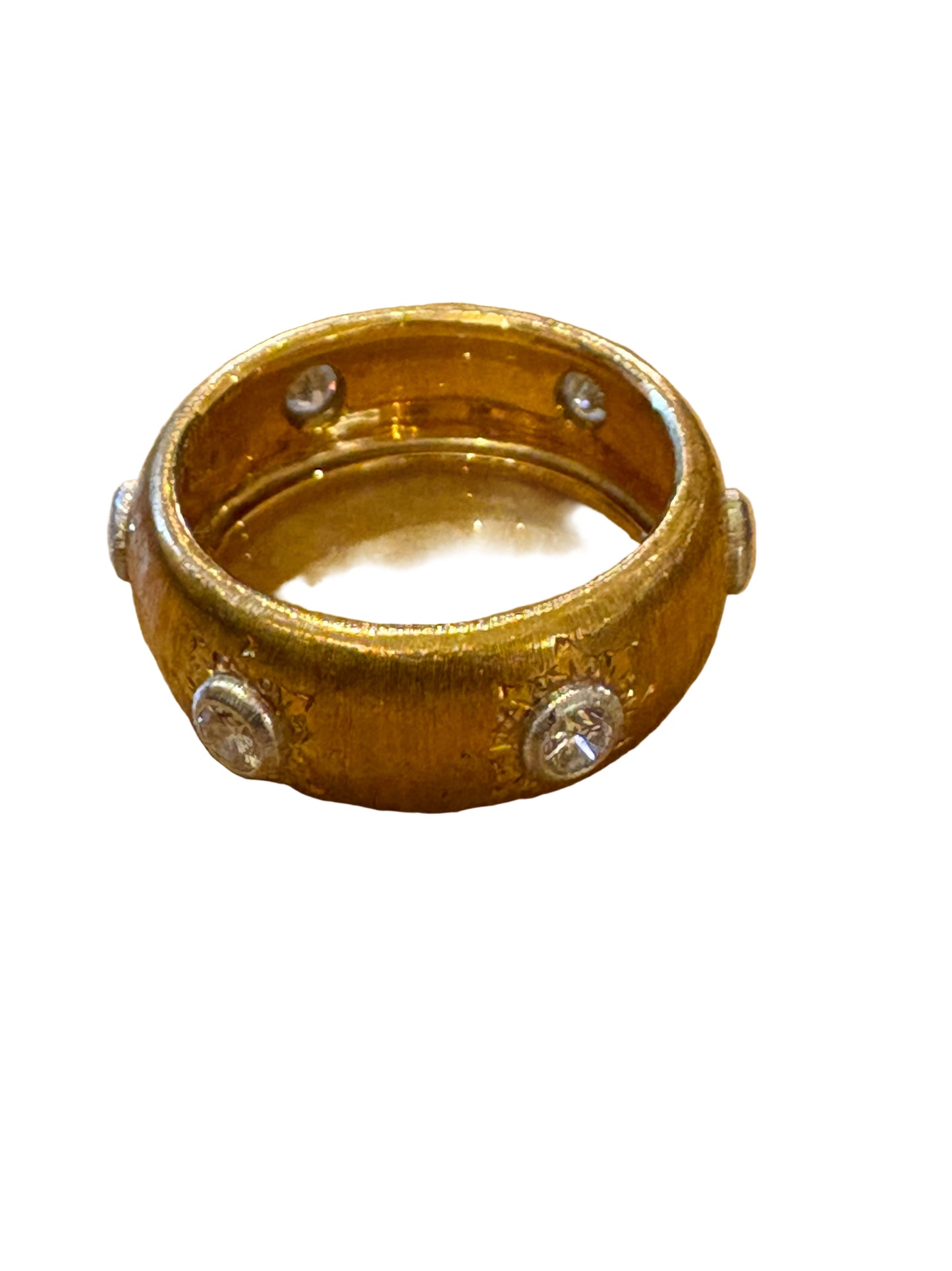Mario Buccellati anello Eternelle Macri in oro rosa 18kt e brillanti certificato