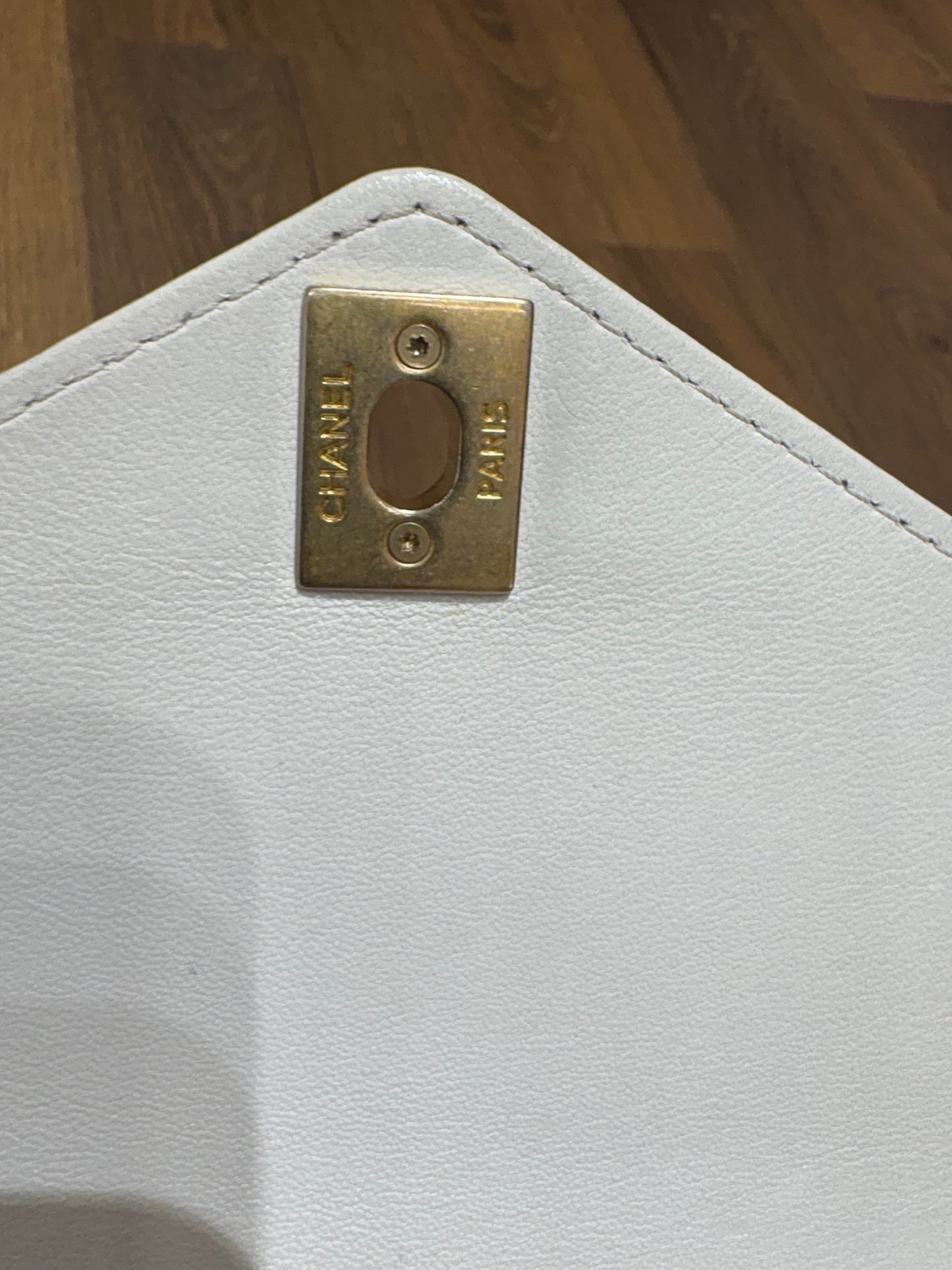 Chanel Triple Compartment in pelle bianca