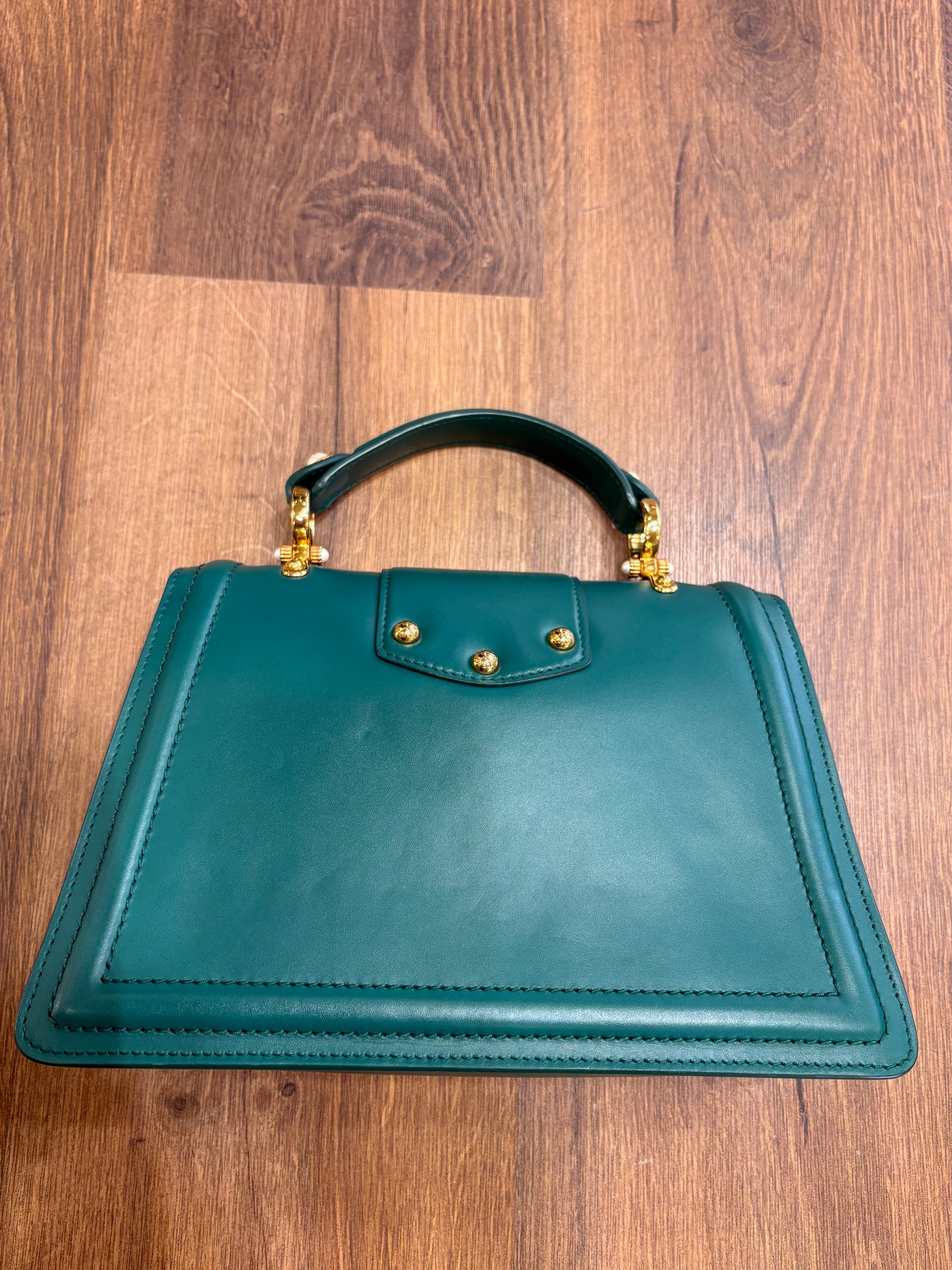 Dolce Gabbana borsa Amore small in vitello verde smeraldo