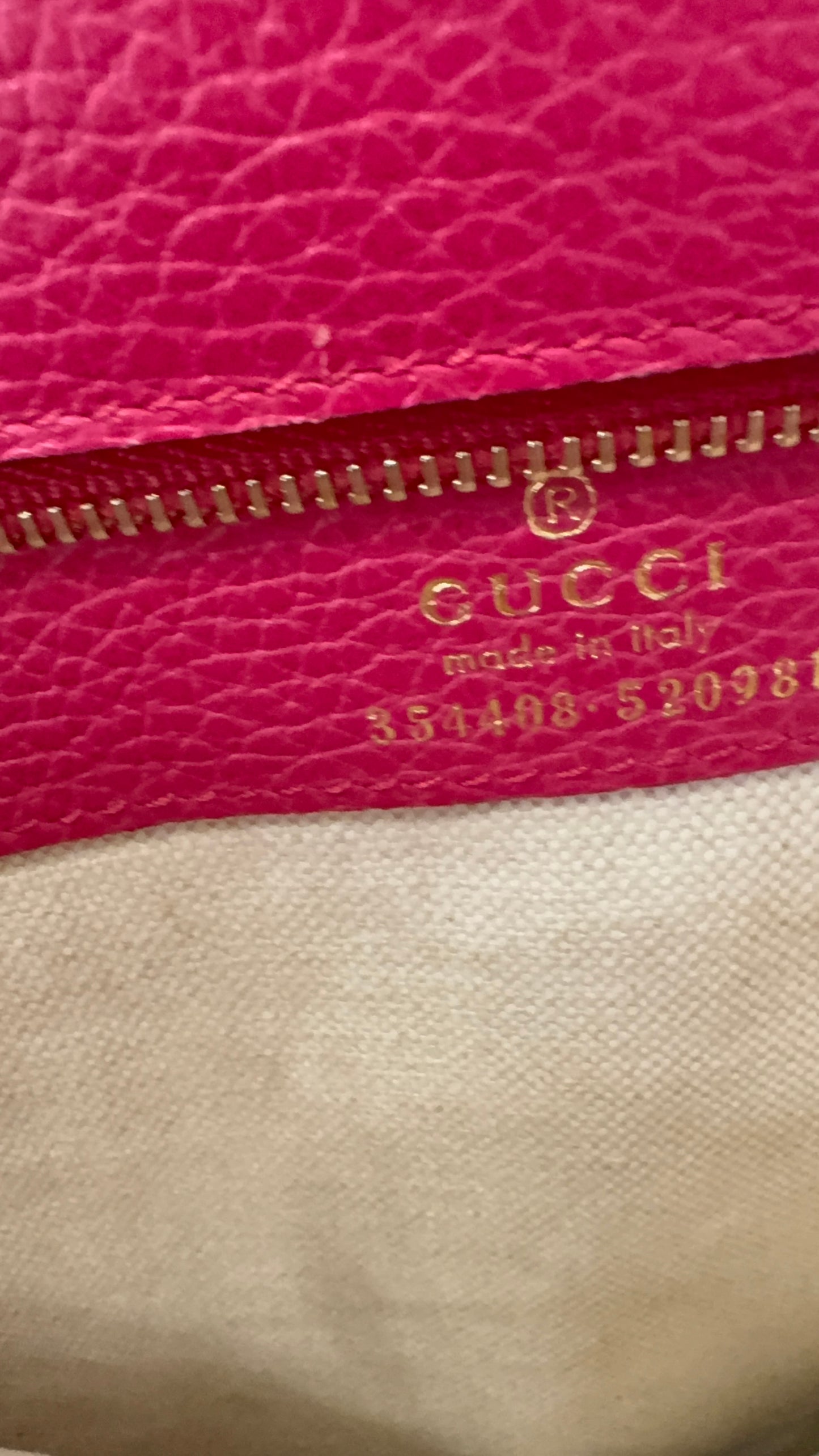 Gucci Swing  Tote bag in pelle fucsia
