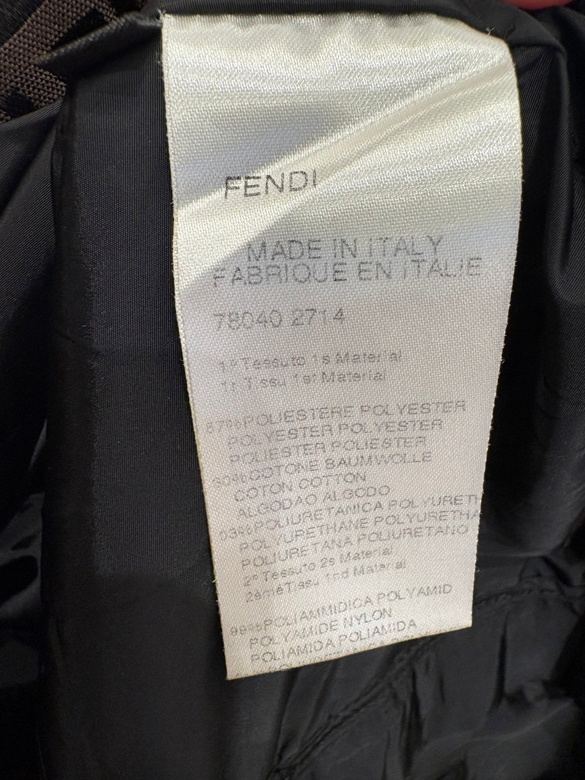 Fendi giacca tecnica imbottita moro tg44