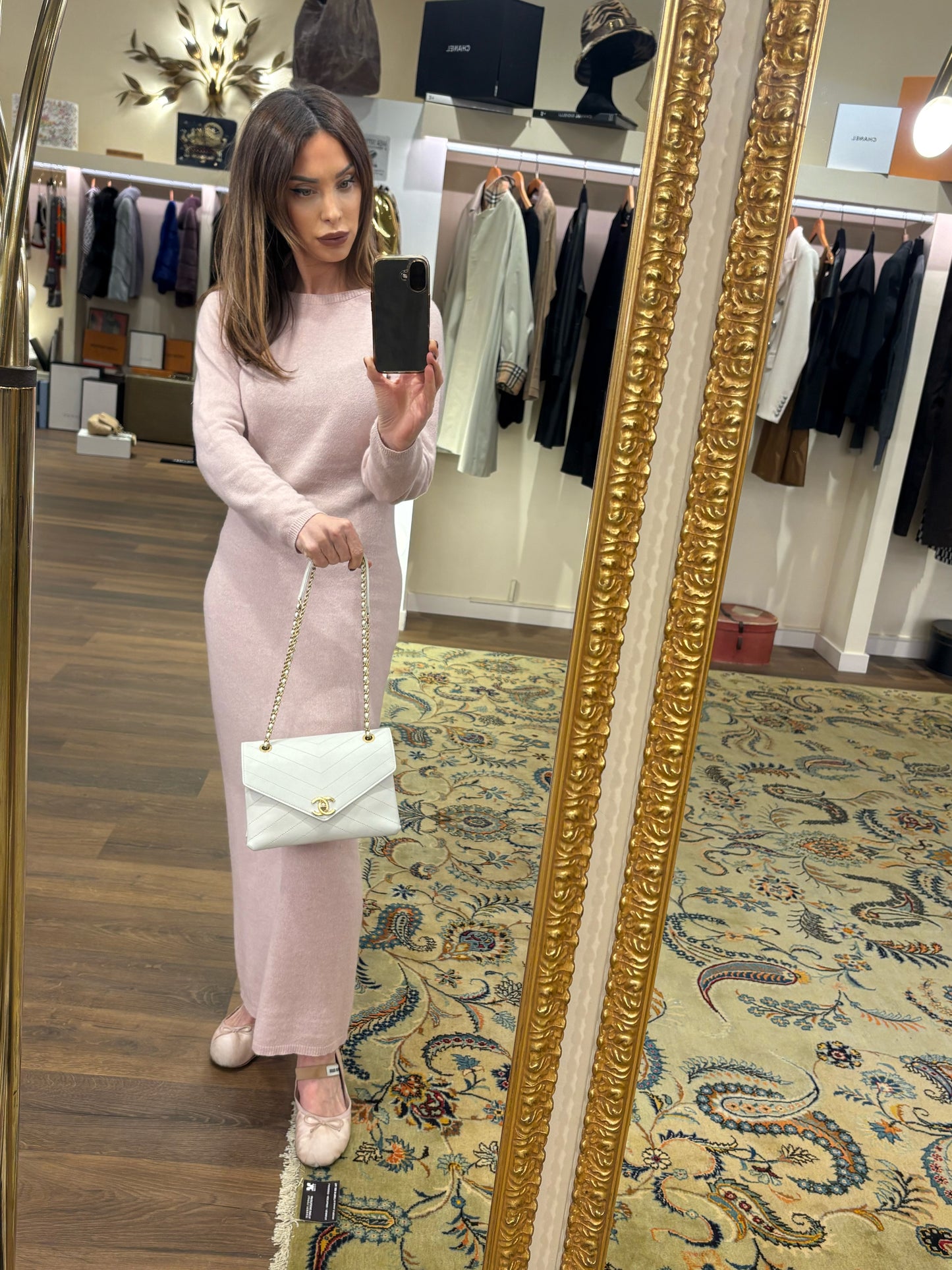 Chanel Triple Compartment in pelle bianca